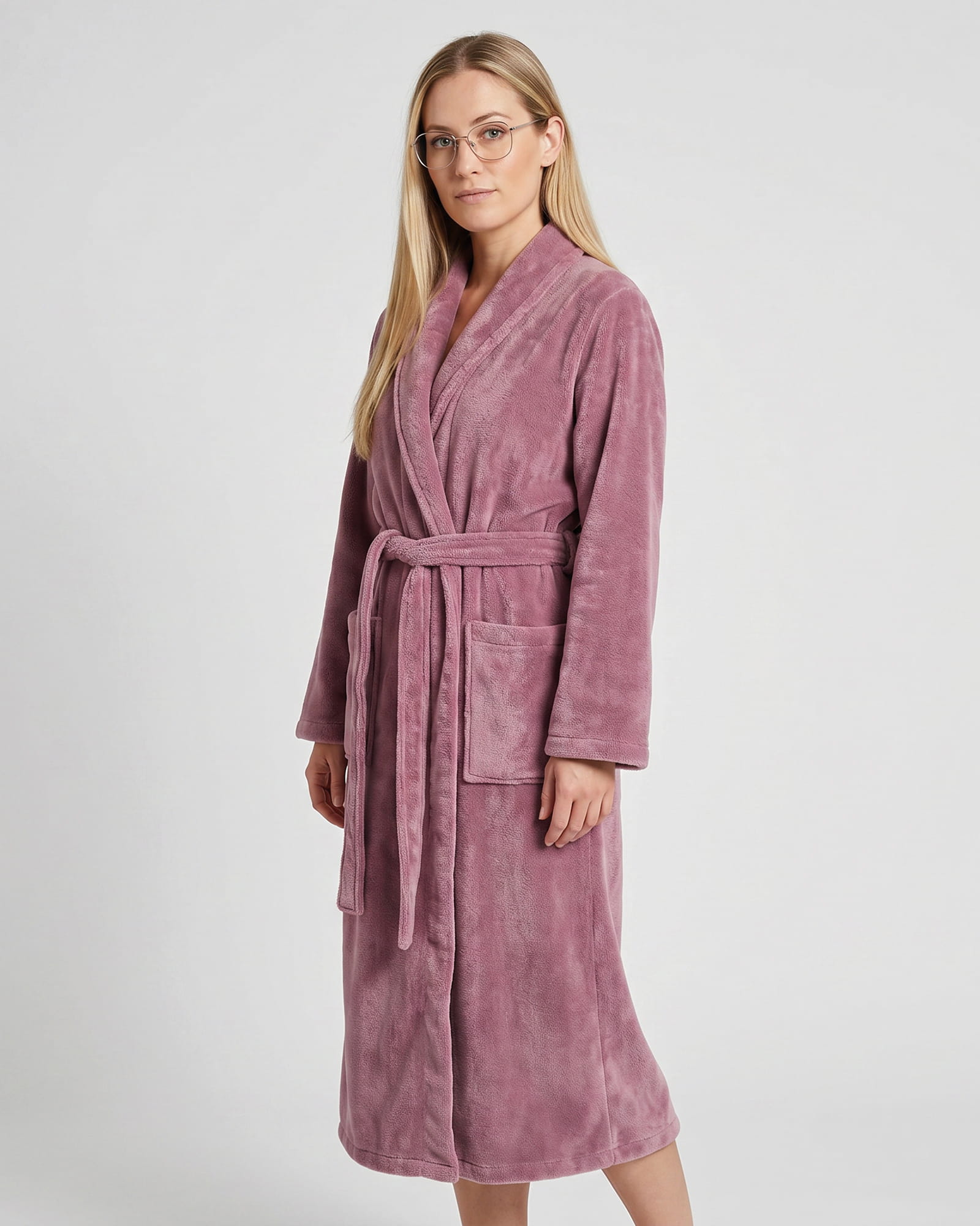 Cawö Home Bademäntel Damen Schalkragen 806 malve - 88
