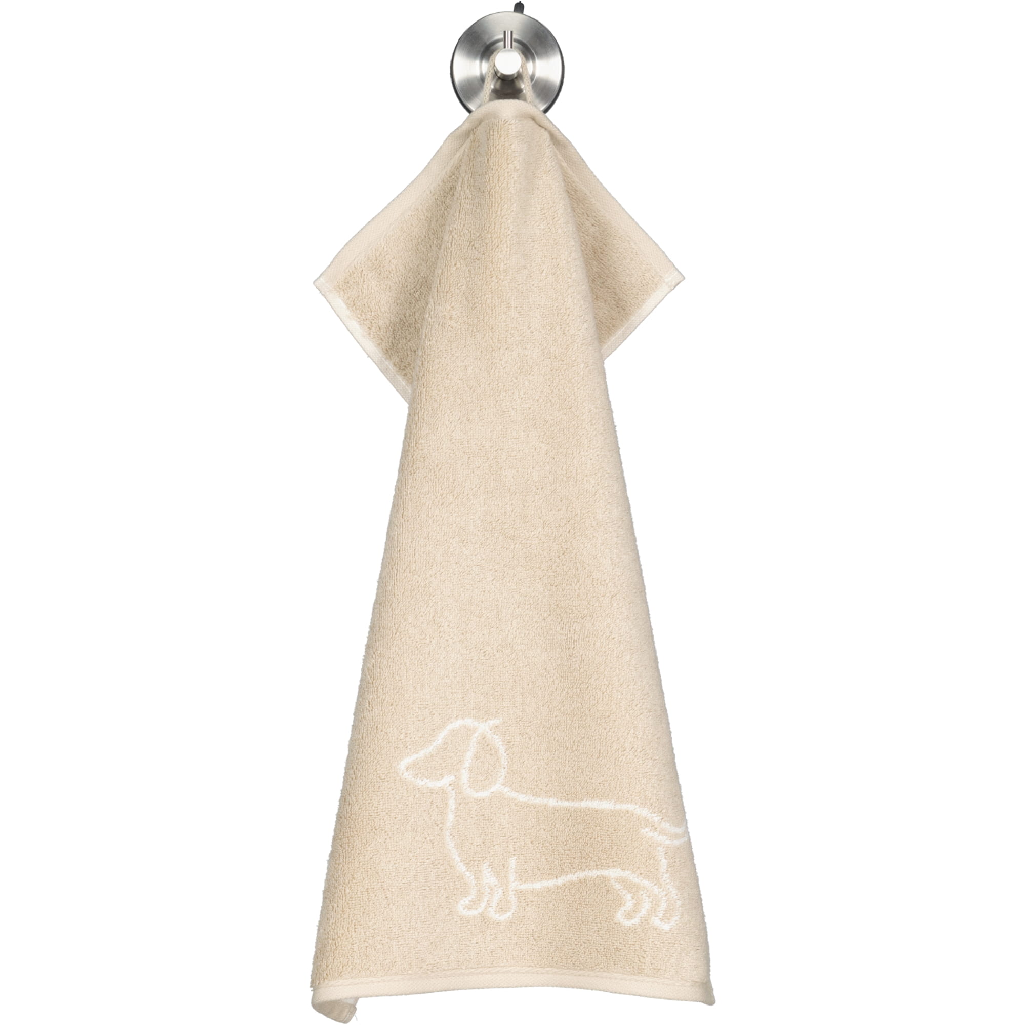 Cawö Handtücher WE LOVE DOGS Companion 6248 Natur-Beige - 33 - Gästetuch 30x50 cm