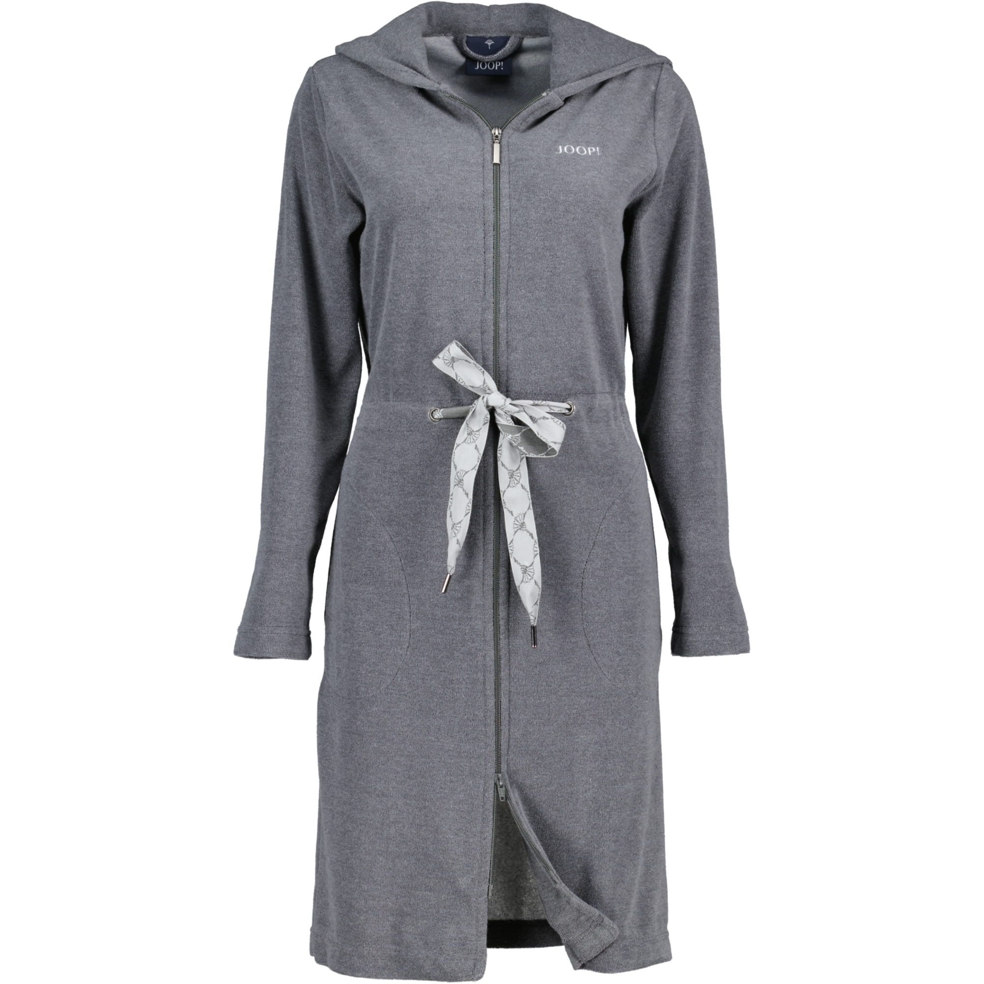 JOOP Active Damen Bademantel Kapuze kurz 1659 - Farbe: Anthrazit - 77