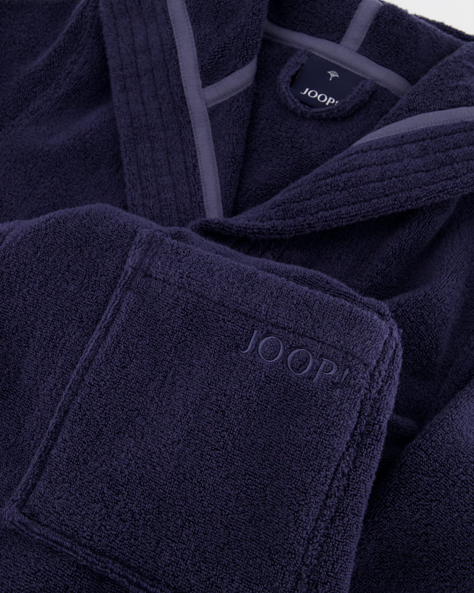 JOOP! Damen Bademantel - Kapuze 1649 - Farbe: Blau - 175