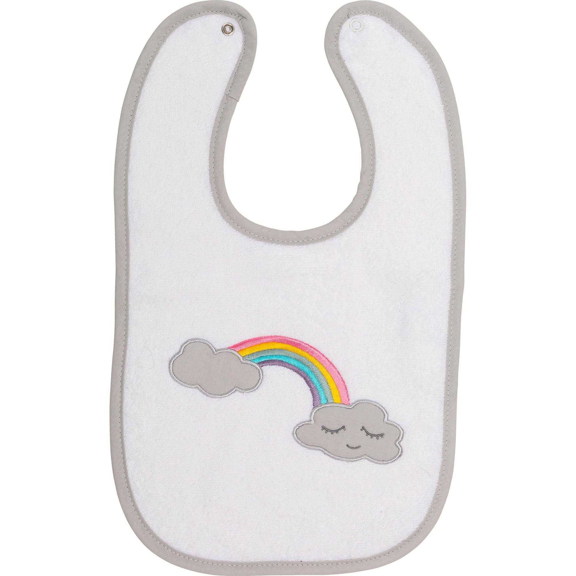 Smithy Wolkenweich Regenbogen - Lätzchen 24 x 24 cm - Farbe: weiß (1805065)