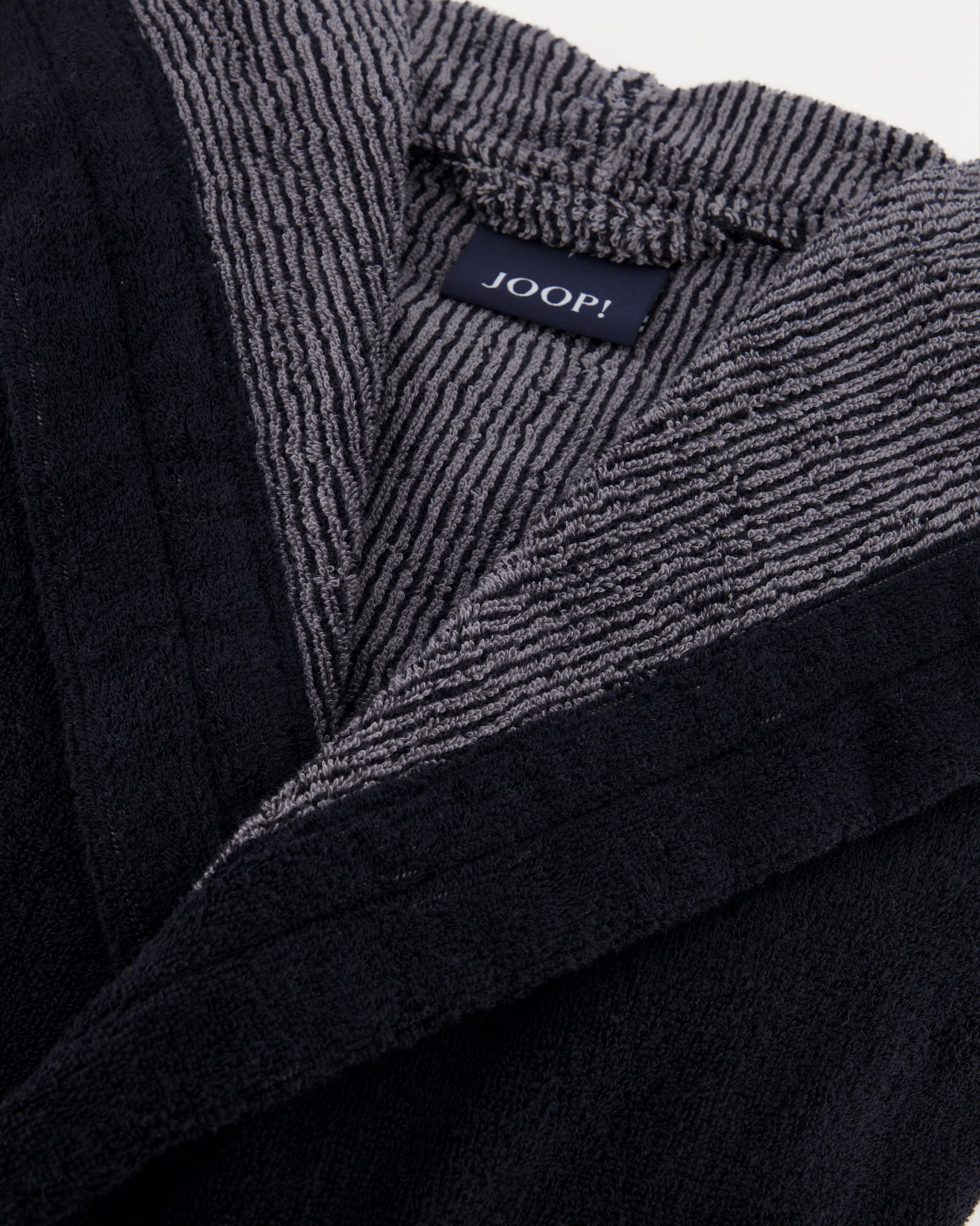 JOOP! Classic - Herren Bademantel - Kapuze 1619 - Farbe: 97 - Schwarz