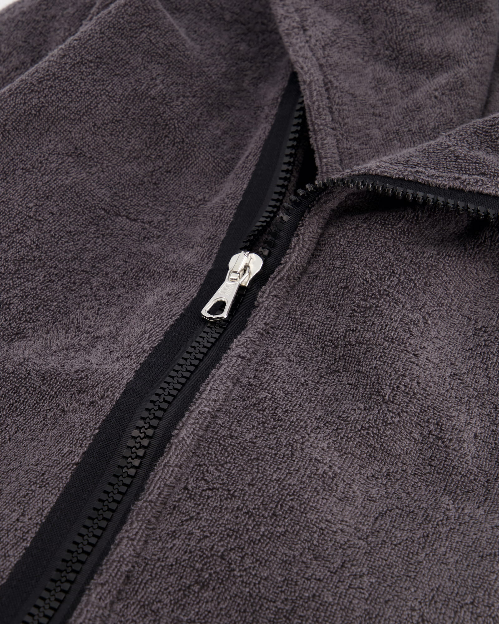 Cawö Herren Bademantel New Zipper Kapuze RV 6516 - Farbe: anthrazit-schwarz - 774