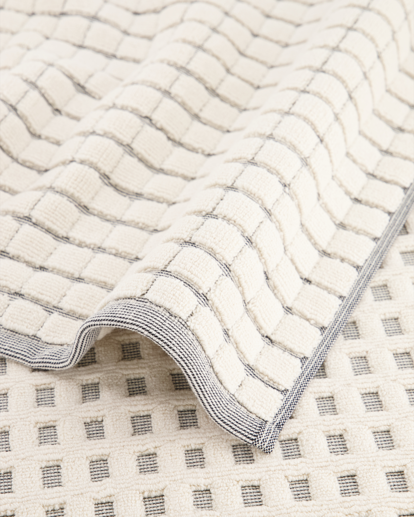 Möve - Eden - Badteppich Kästchenstruktur - Größe: 60x100 cm -  Farbe: natur - 869 (1-0347/8127)