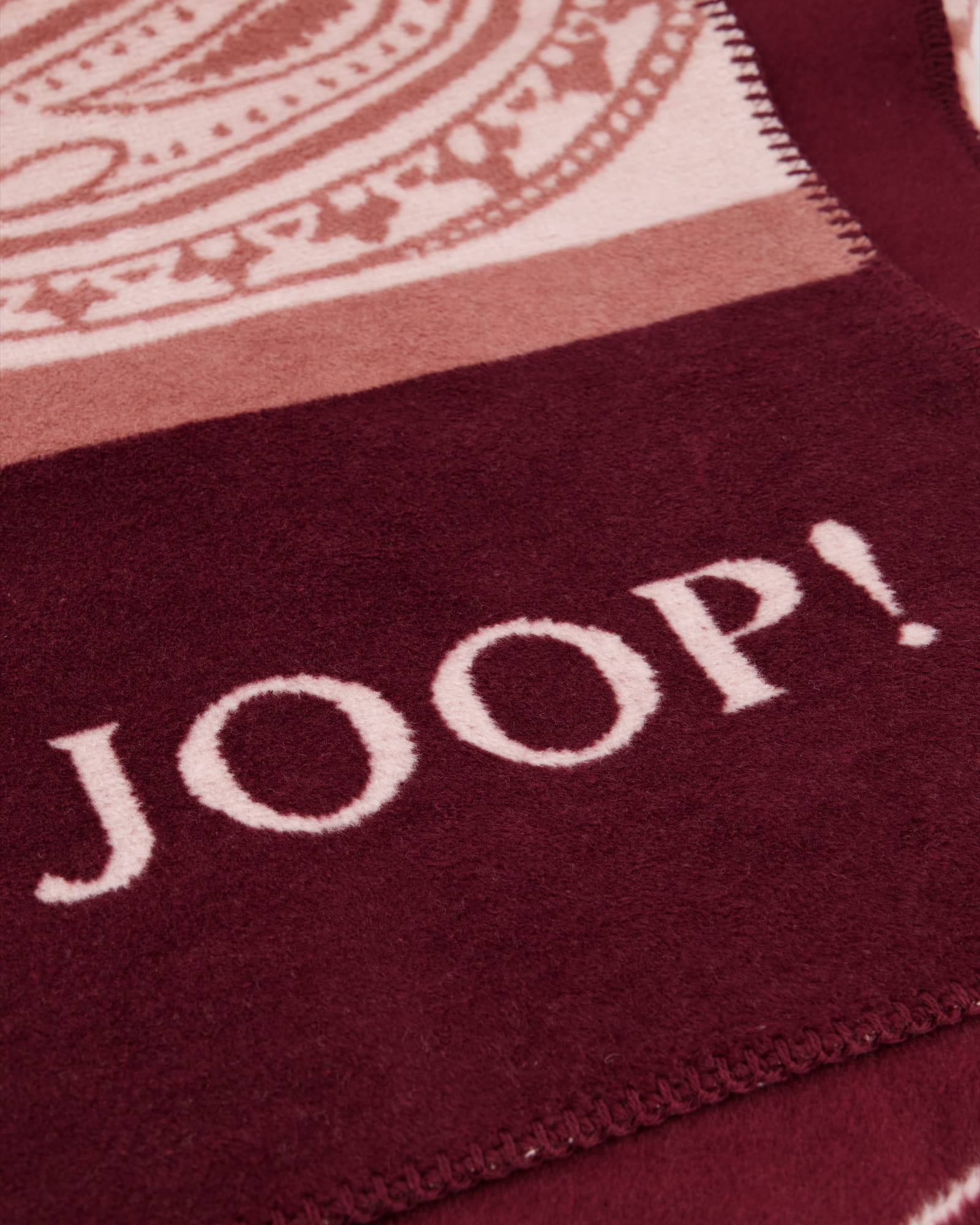 JOOP! Wohndecken Paisley Stripes Rouge - 150x200 cm