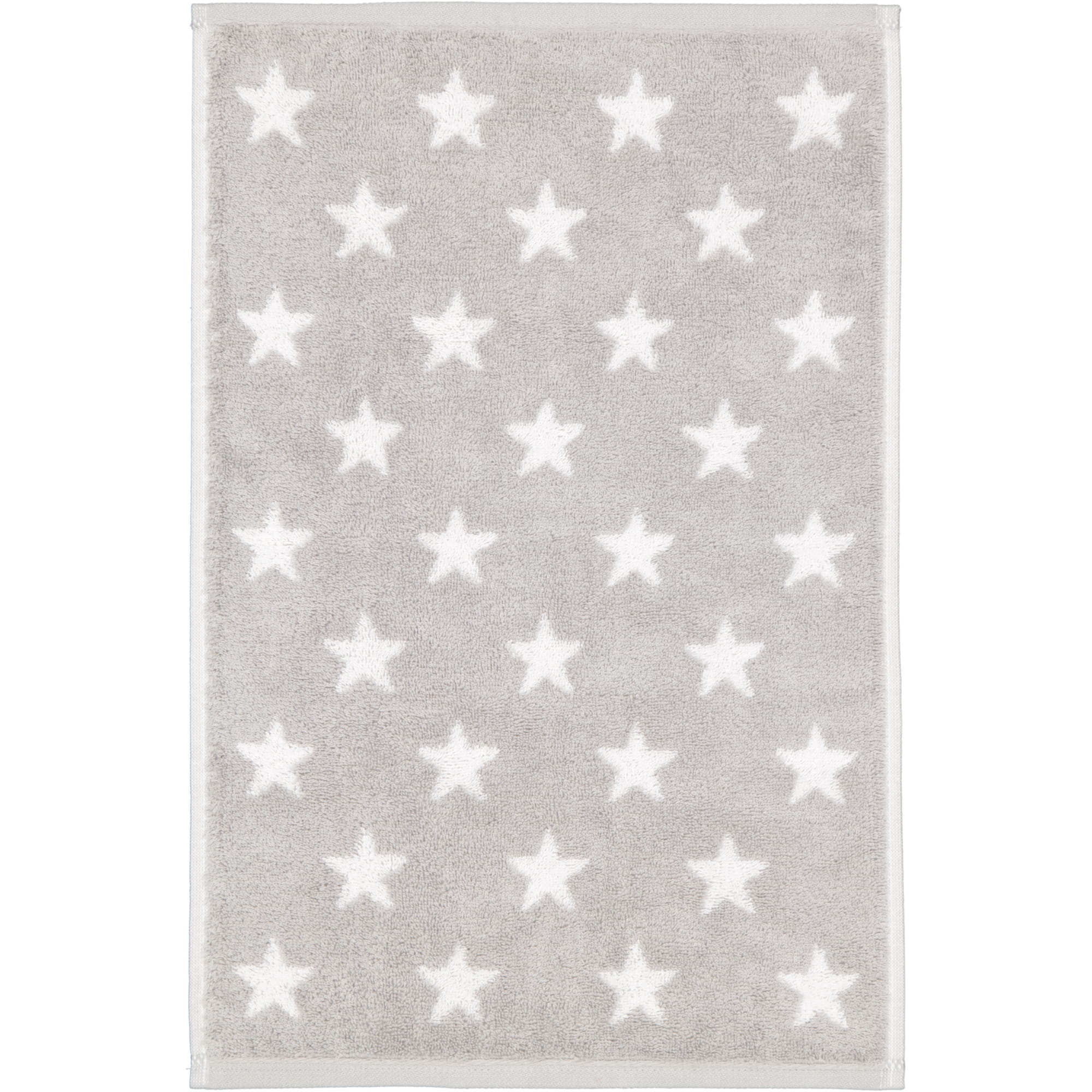Cawö Handtücher NEW STARS Sterne klein 6261 platin/weiß - 76 - Gästetuch 30x50 cm