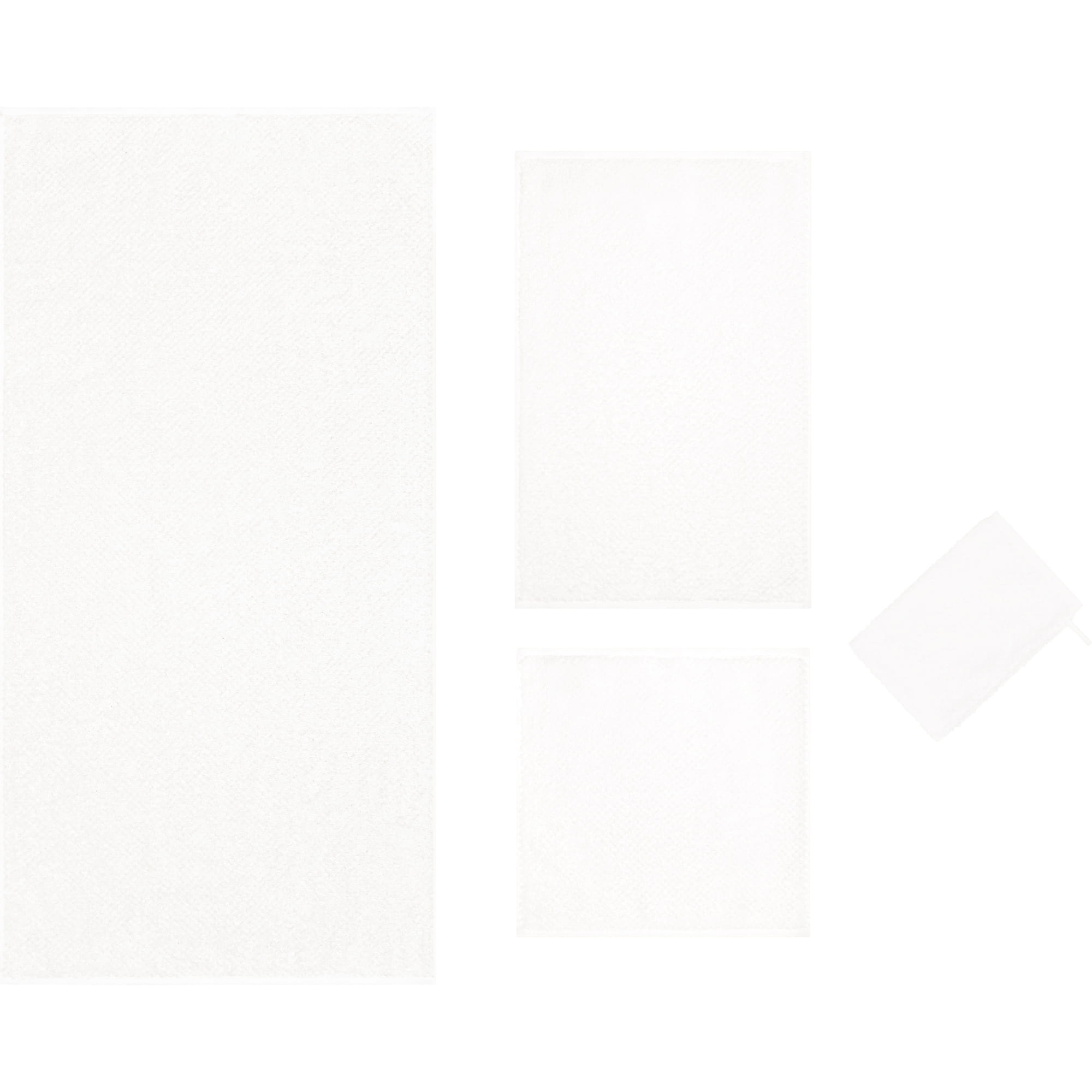 Cawö Handtücher Pure 6500 weiß - 600 - Waschhandschuh 16x22 cm