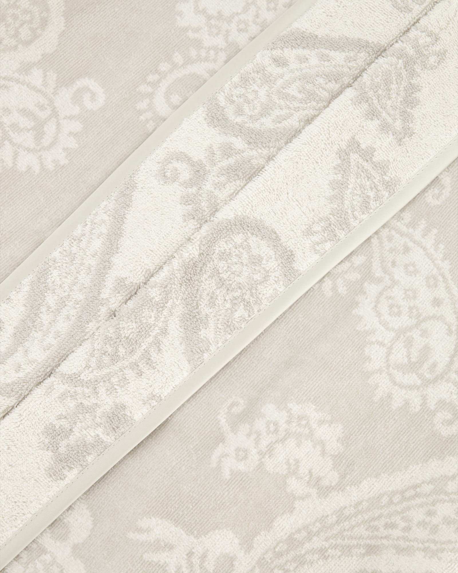 Cawö Bademäntel Damen Schalkragen Paisley 4420 silber - 73