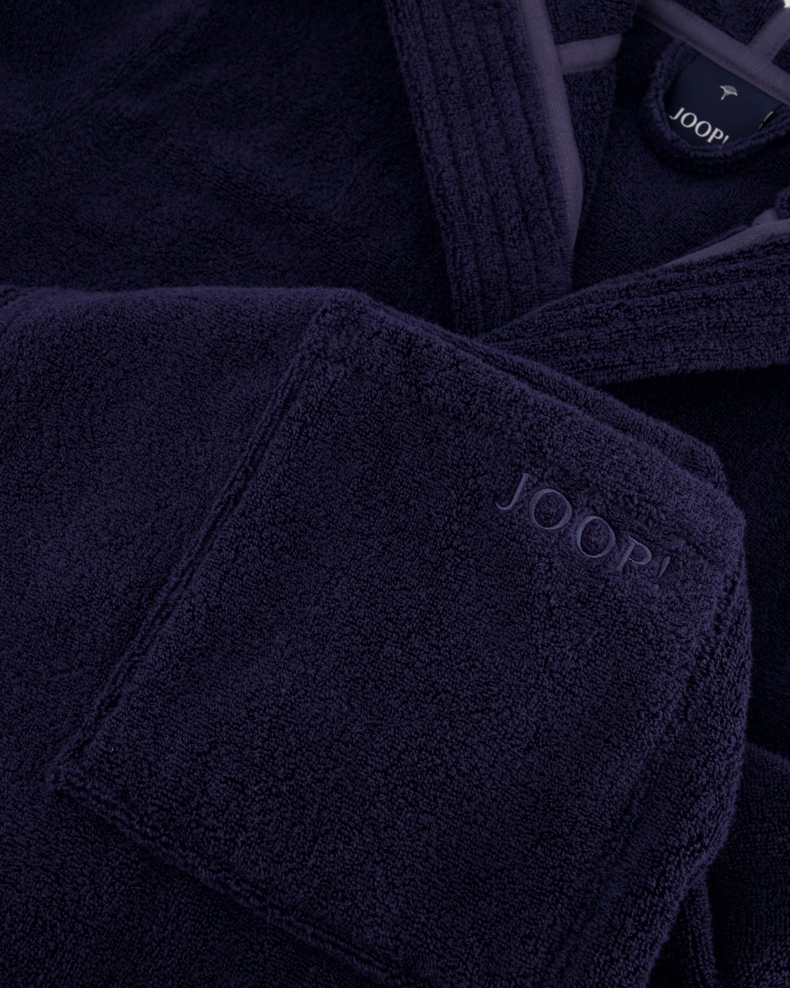 JOOP! Herren Bademantel - Kapuze 1648 - Farbe: Blau - 175