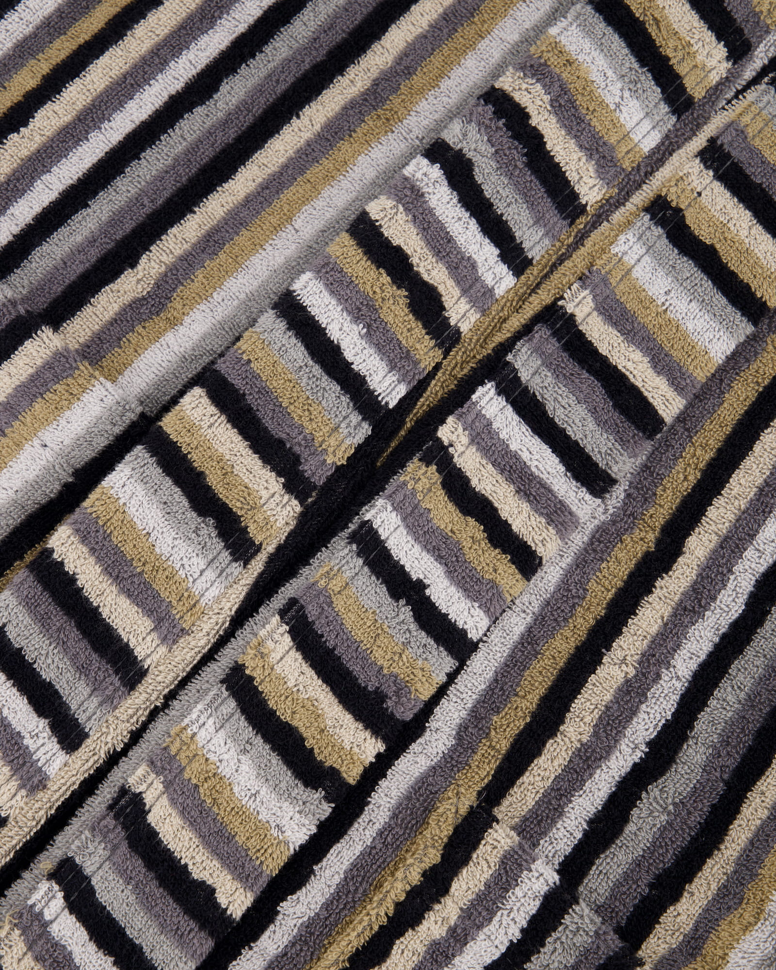 Cawö Bademäntel Herren Kimono Streifen 6607 kiesel - 73