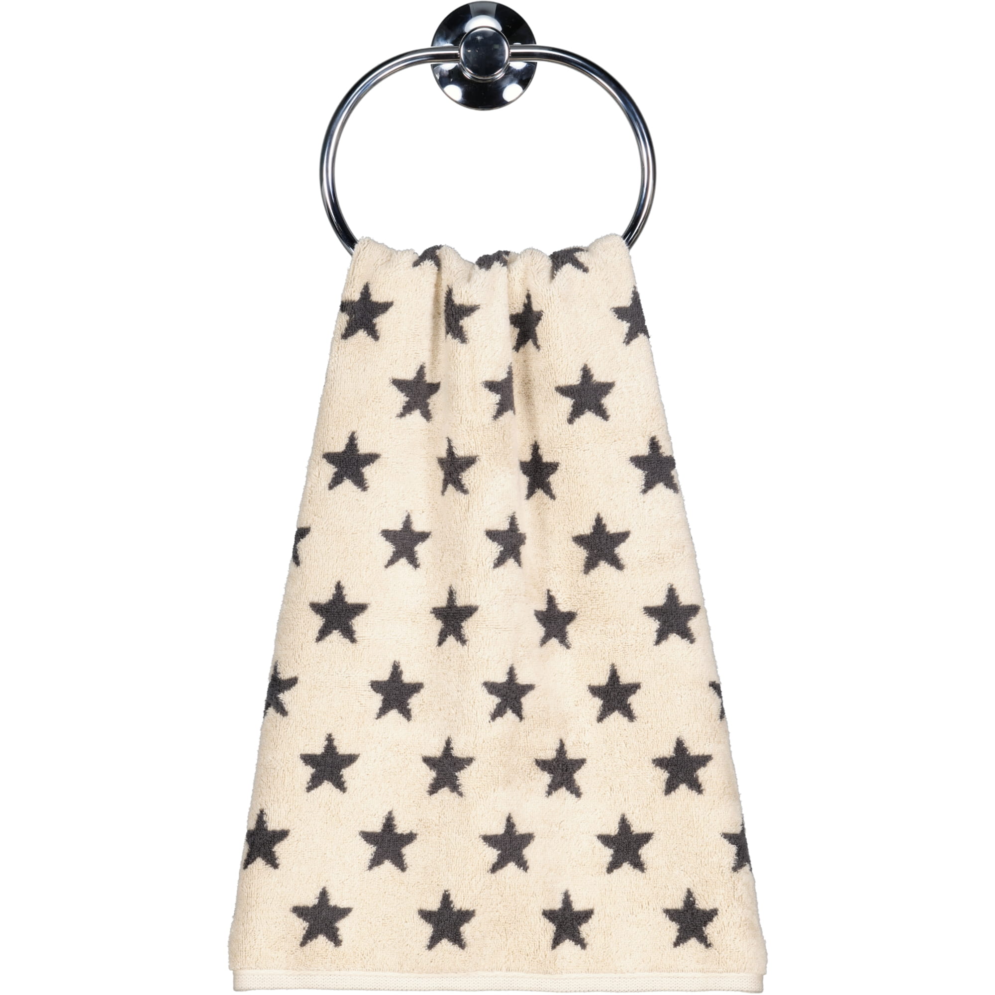 Cawö Handtücher NEW STARS Sterne klein 6261 beige/basalt - 37 - Handtuch 50x100 cm