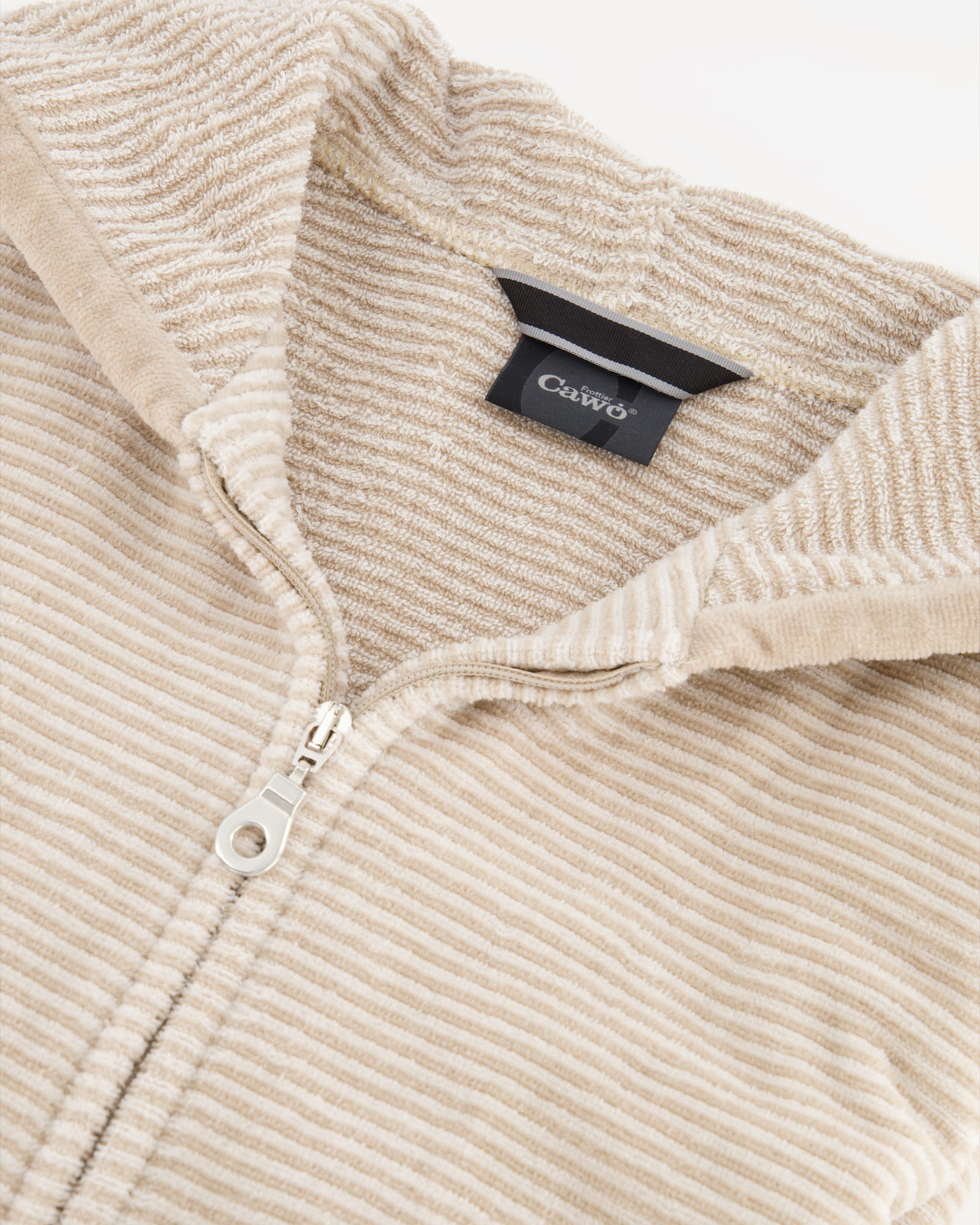 Cawö Bademäntel Damen Kapuze Two-Tone 6432 natur - 33