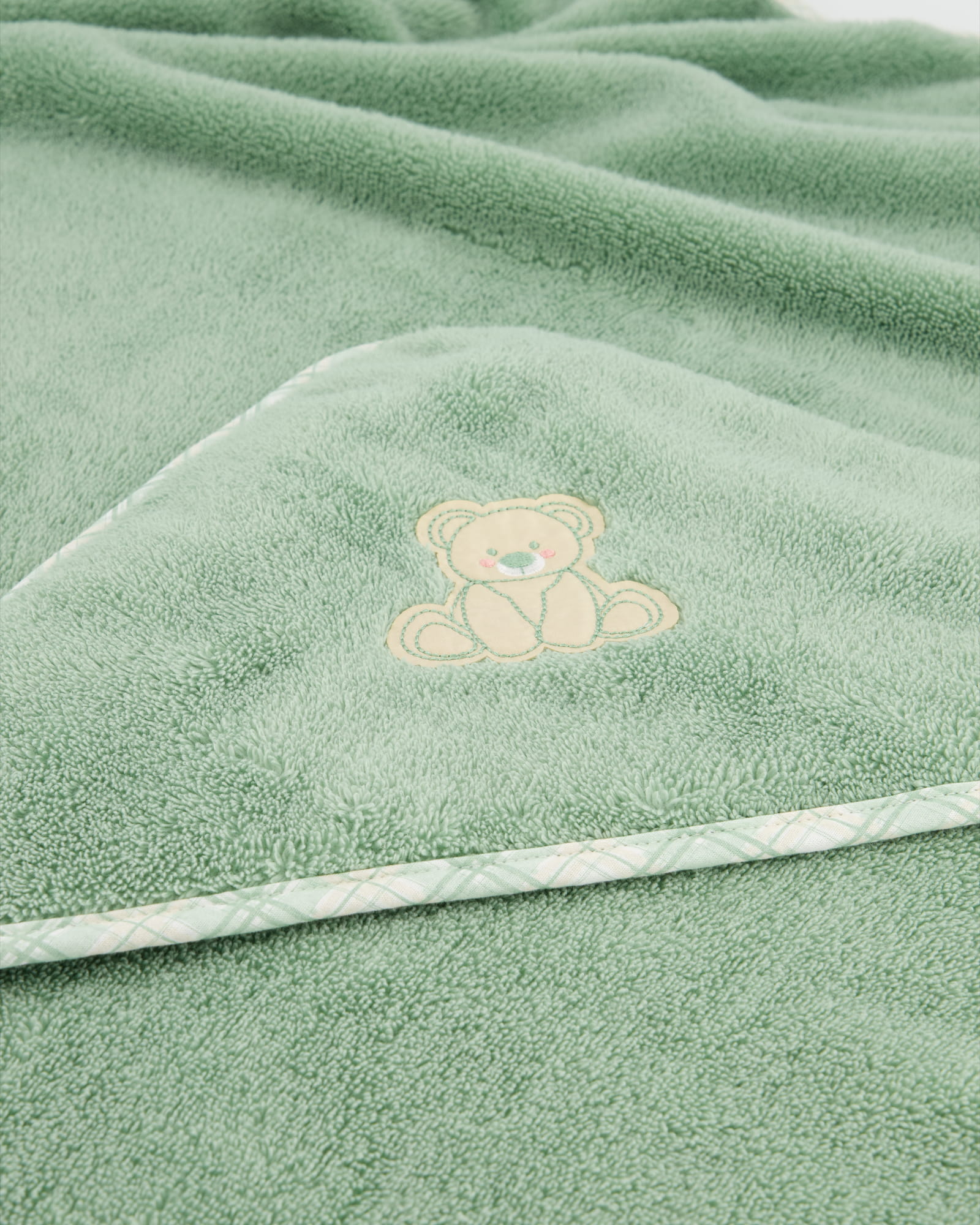 Vossen Kapuzentücher Teddy soft green - 5305 - Kapuzentuch 100x100 cm