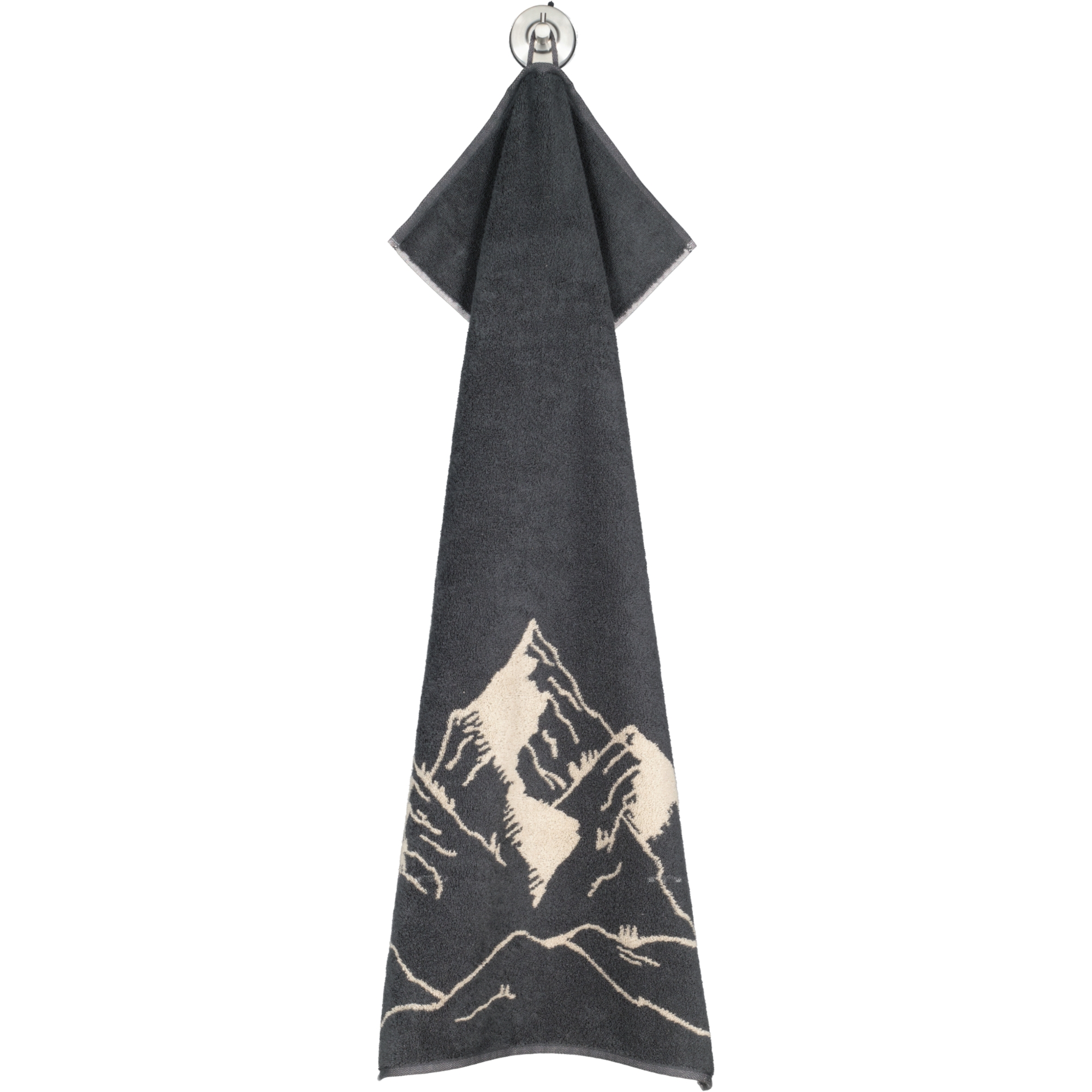 Cawö Handtücher Alpenchic Edition Berge 6269 granit - 73 - Handtuch 50x100 cm