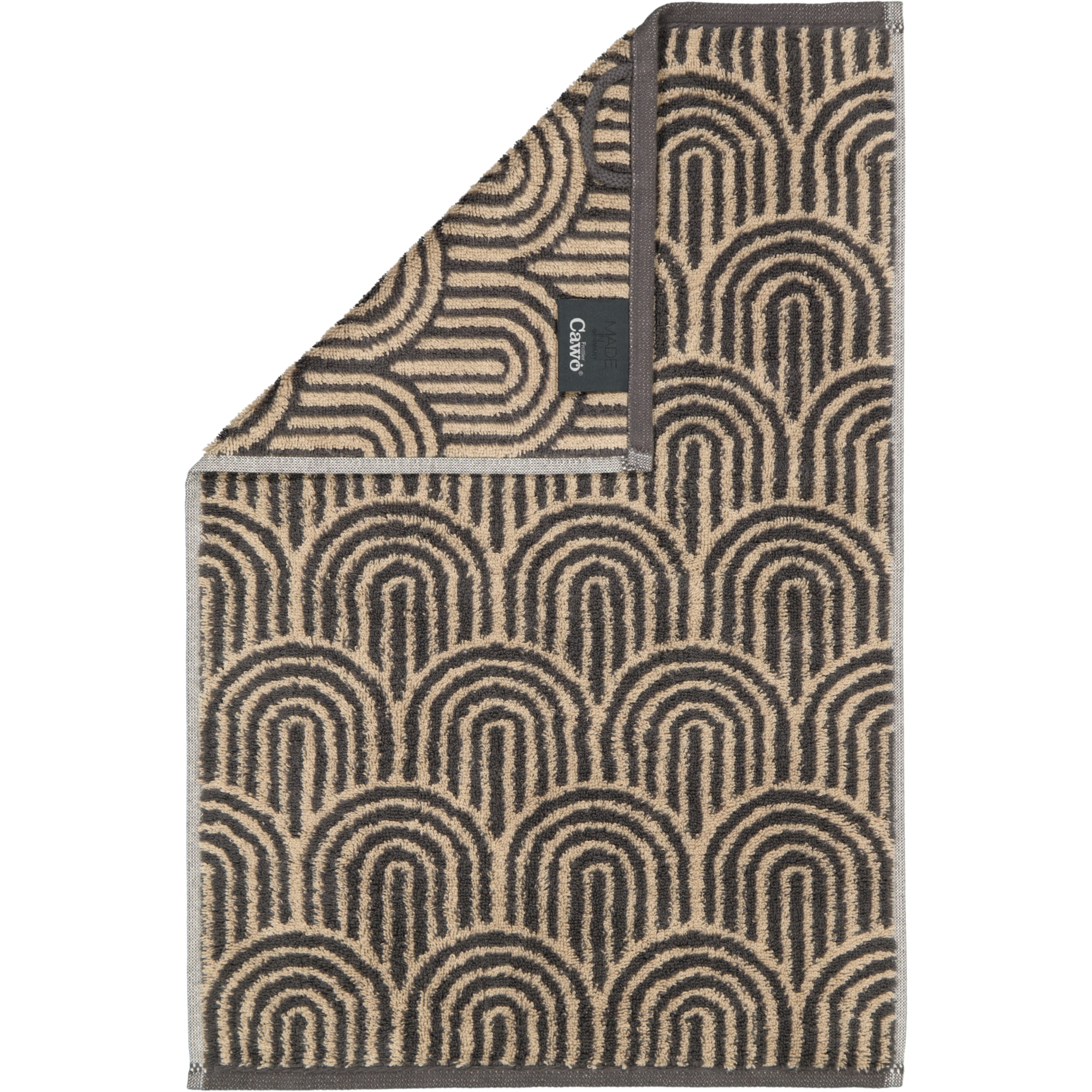 Cawö Handtücher Maison Bögen 6268 basalt - 37 - Gästetuch 30x50 cm