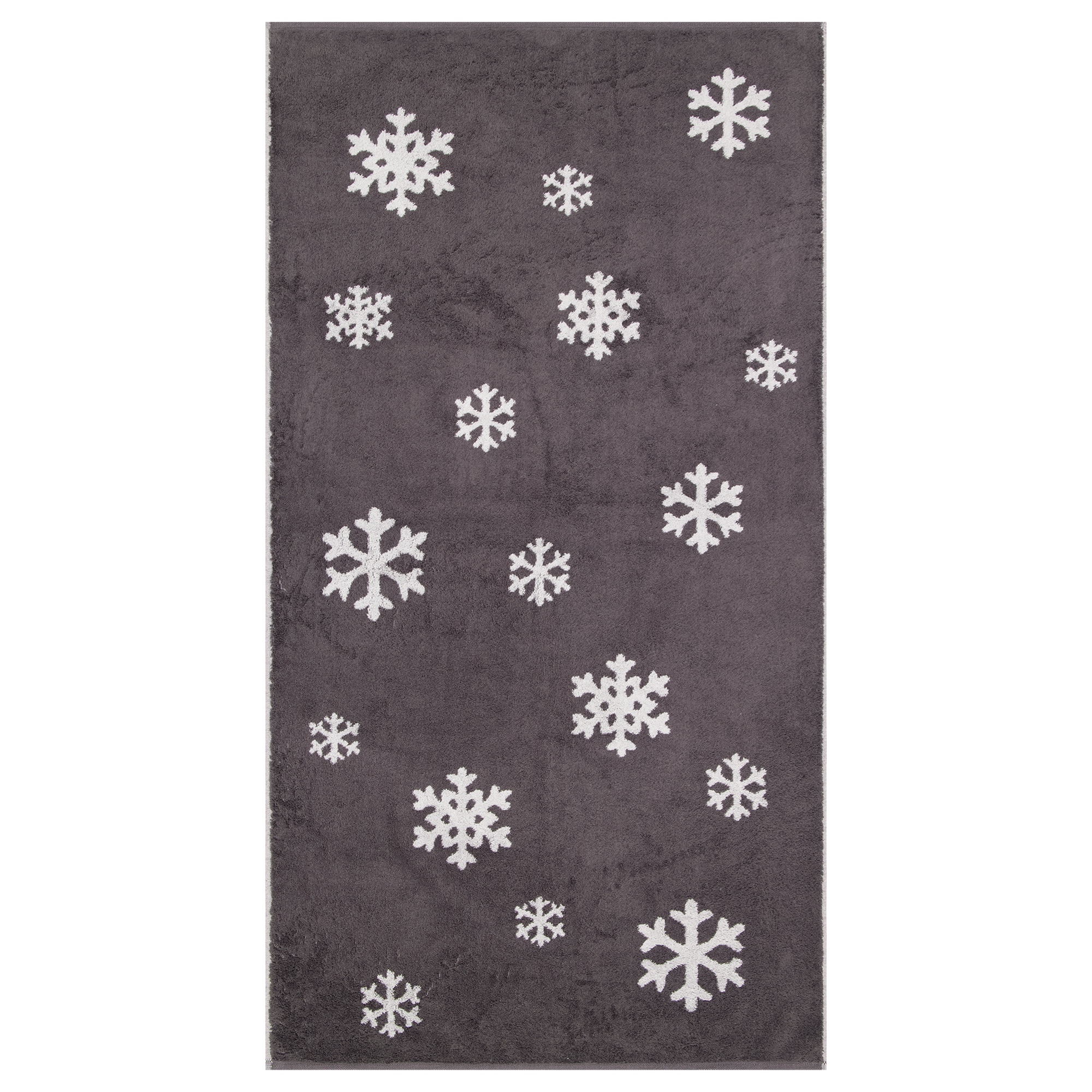 Cawö Handtücher WINTER EDITION Schneekristalle 6270 basalt/platin - 77 - Duschtuch 70x140 cm