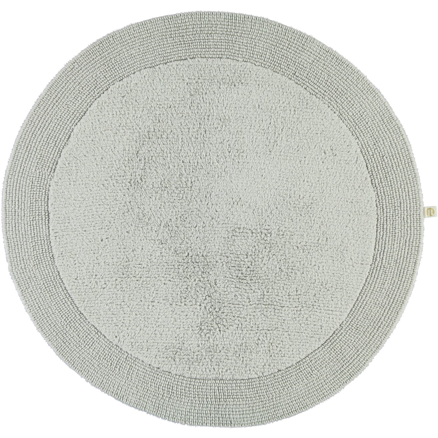 Rhomtuft - Badteppiche Exquisit - Farbe: perlgrau - 11 - 80 cm rund