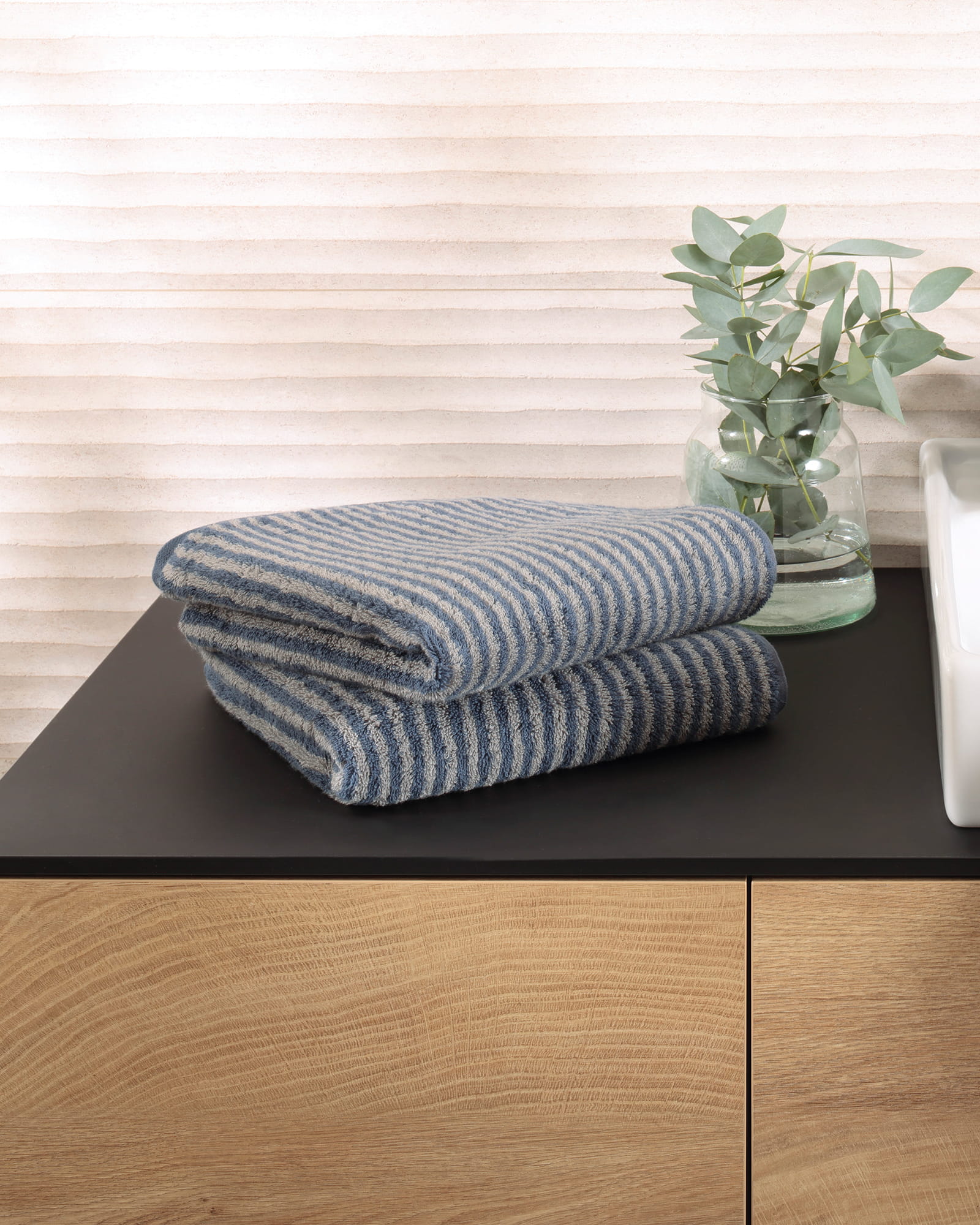 Cawö Handtücher Two-Tone Stripes 480 nachtblau - 10