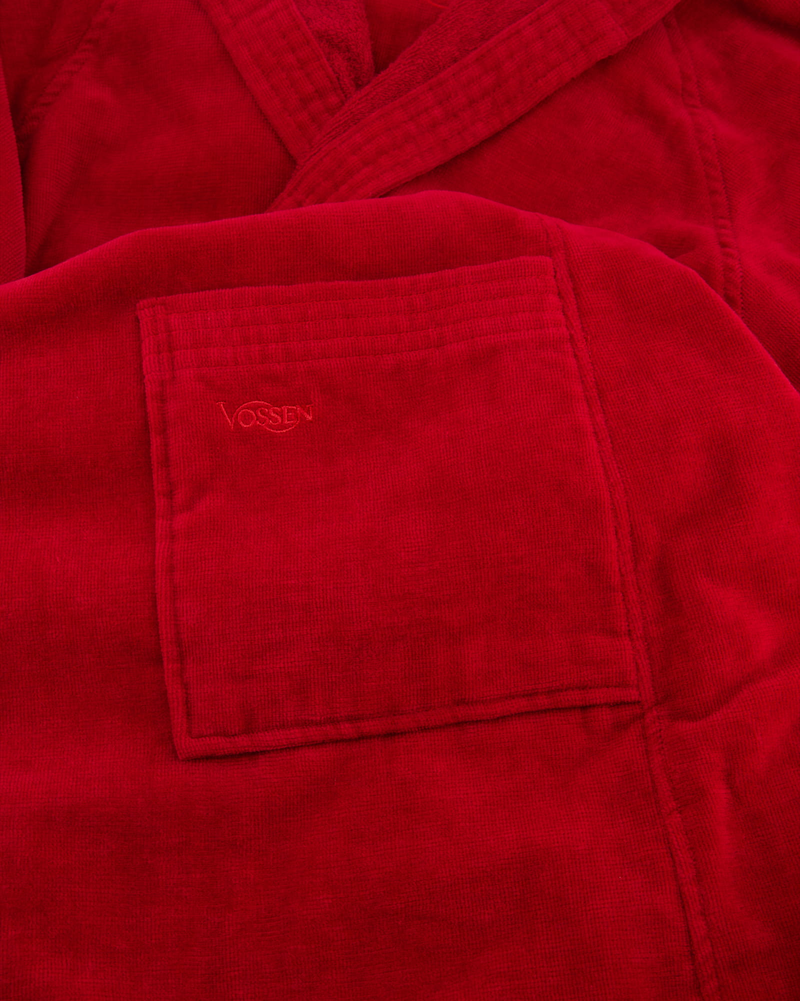 Vossen Bademäntel unisex Kurzmantel mit Kapuze Texas rubin - 3900
