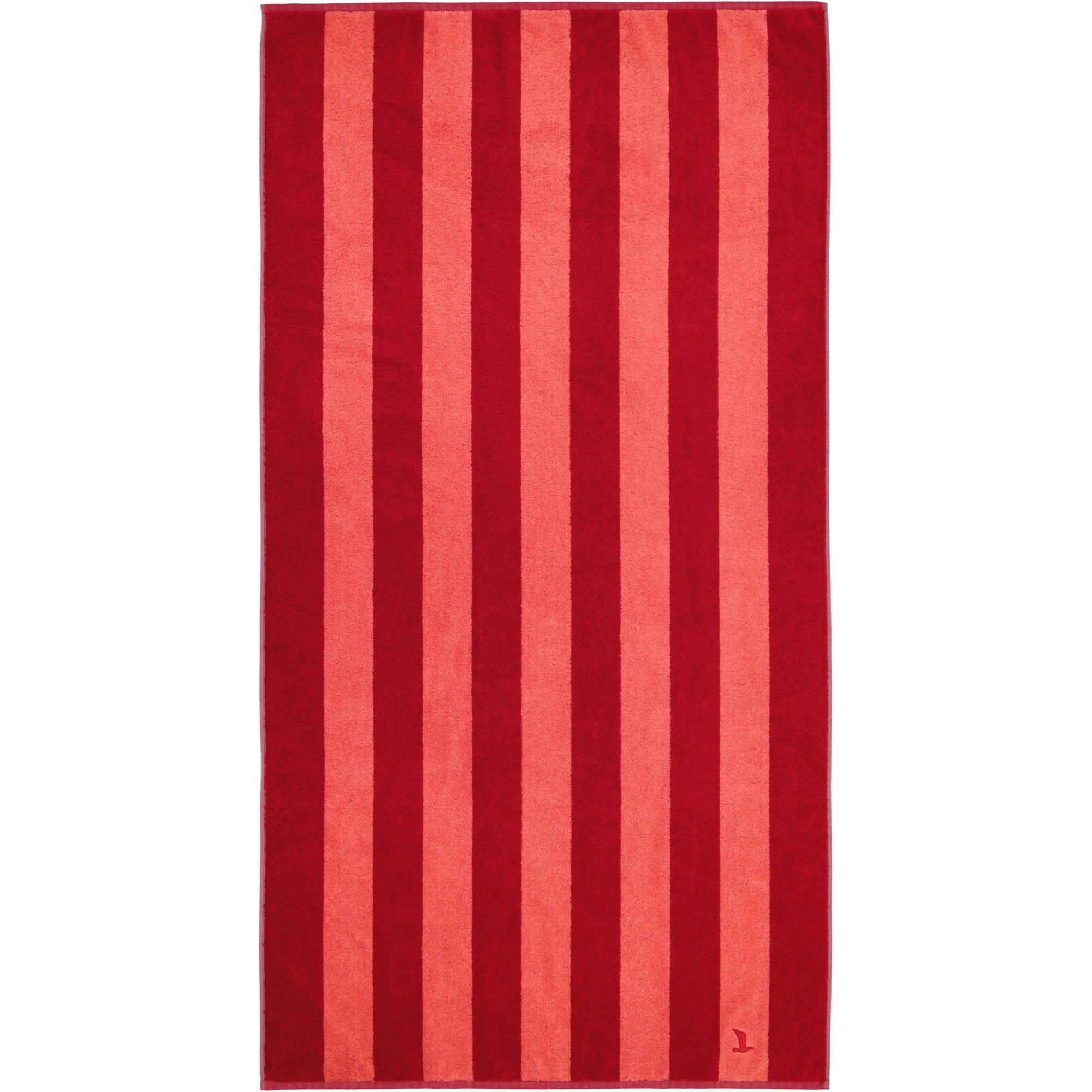 Möve Handtücher Superwuschel Blockstreifen ruby/coral - 021 - Duschtuch 80x150 cm