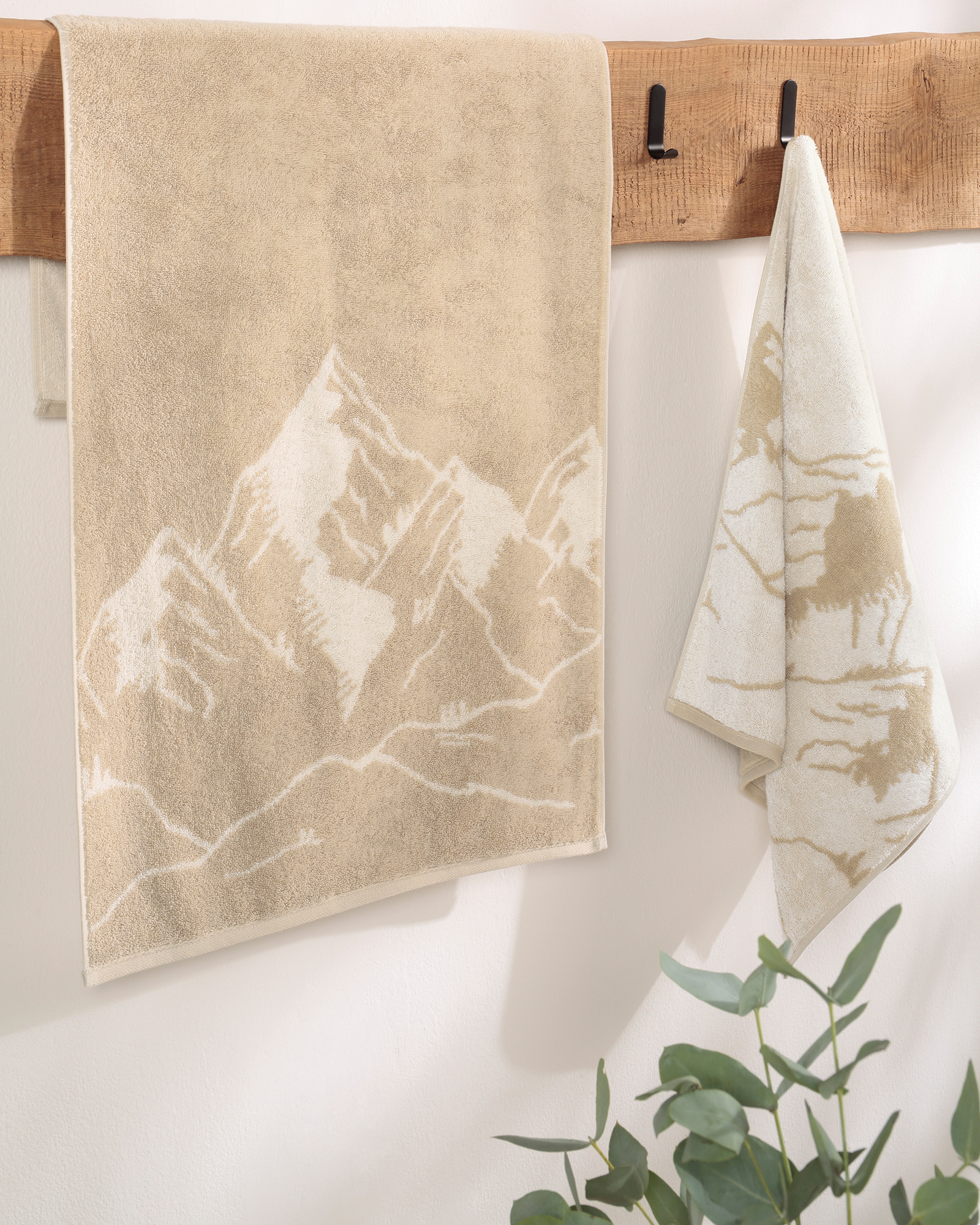 Cawö Handtücher Alpenchic Edition Berge 6269 natur - 33 - Duschtuch 70x140 cm