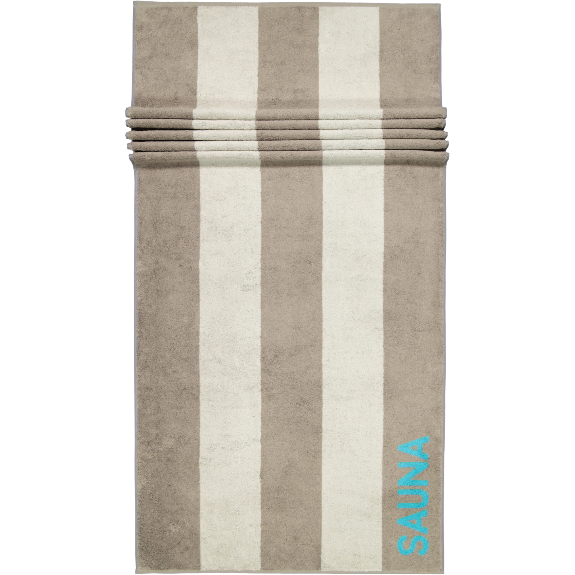 Cawö - Saunatuch 599 - 80x200 cm - Farbe: graphit/türkis - 34