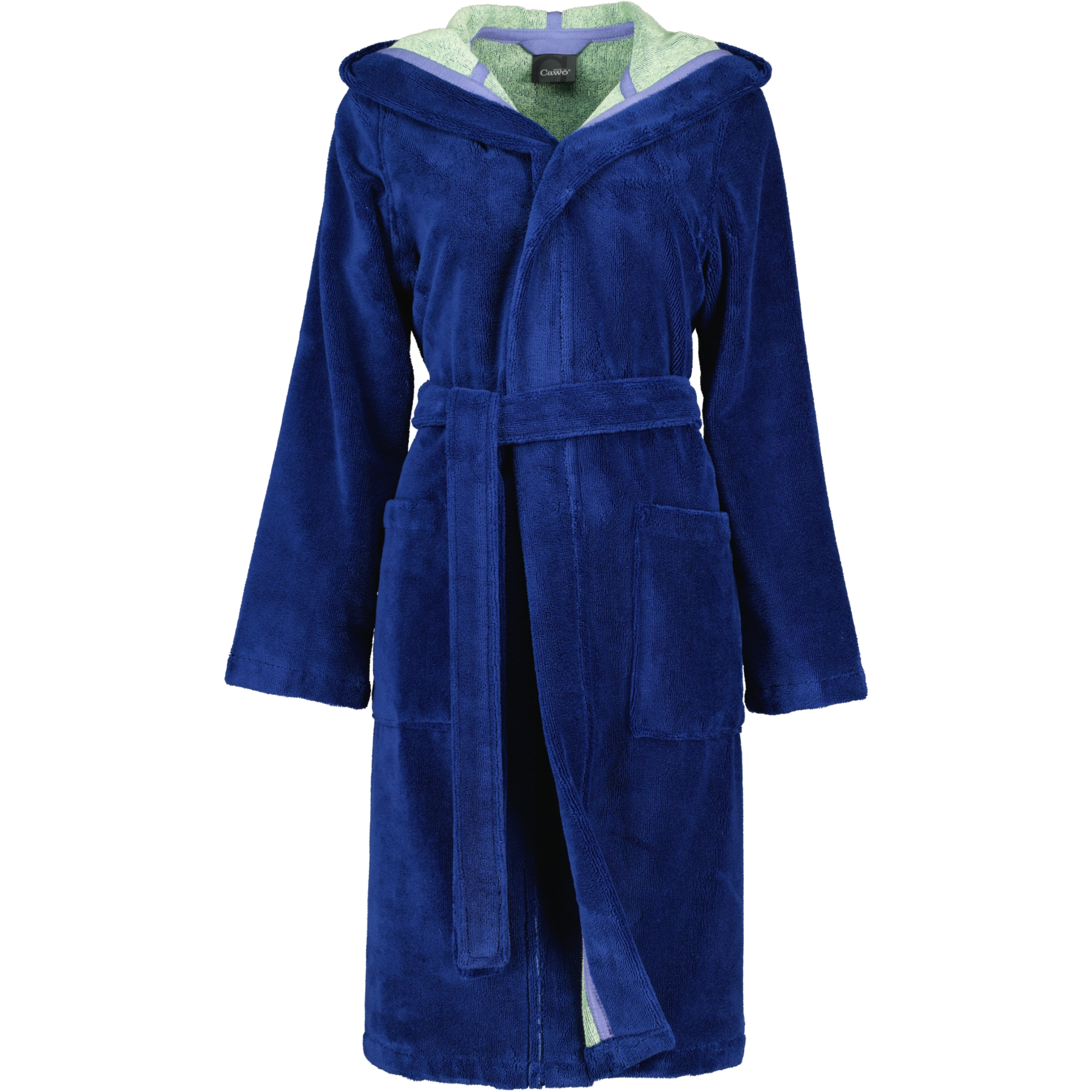 Cawö Home Bademäntel Damen Kapuze Kapuze 845 blau-grün - 14