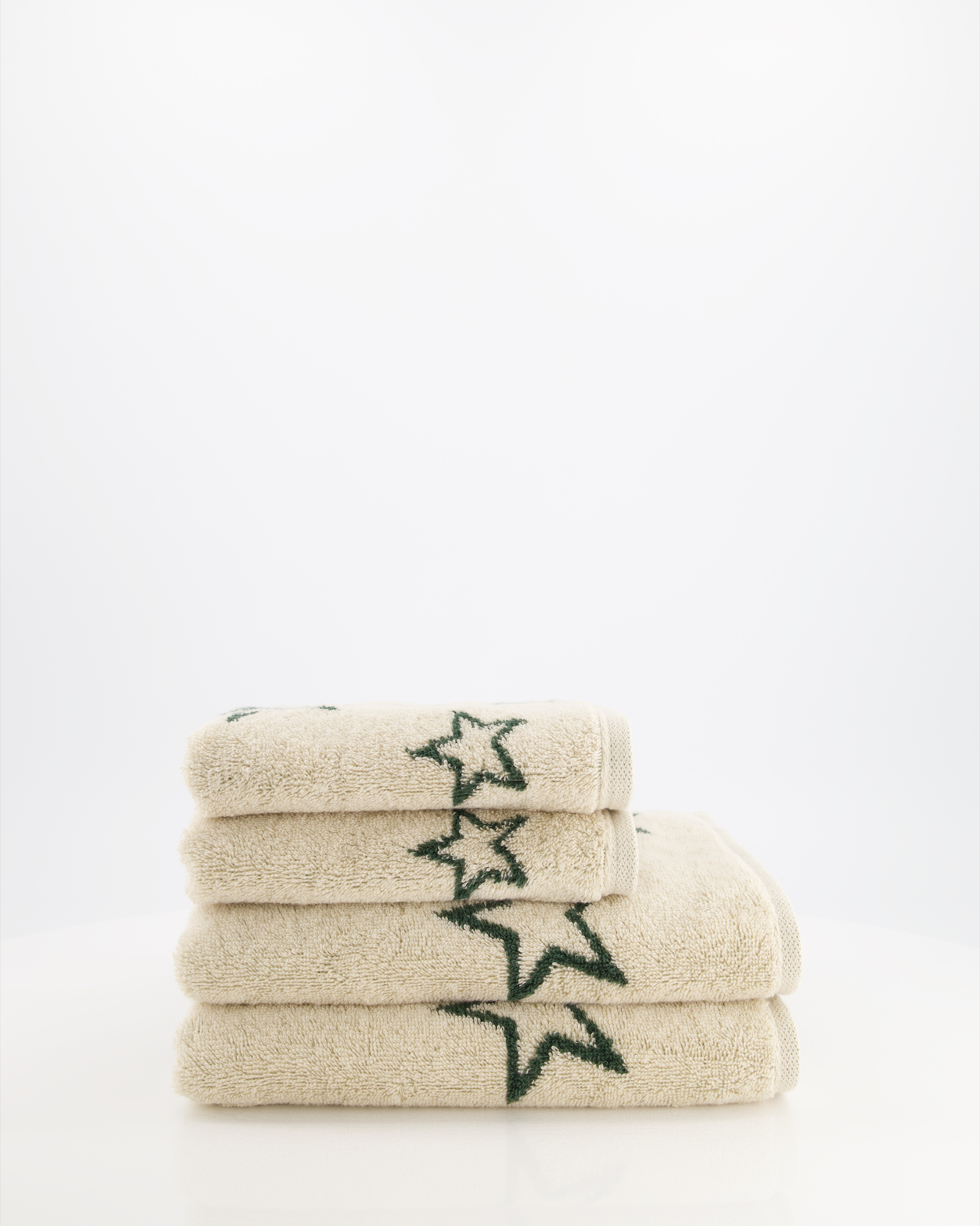 Cawö Handtücher Christmas Edition Sterne 792 natur-grün - 34