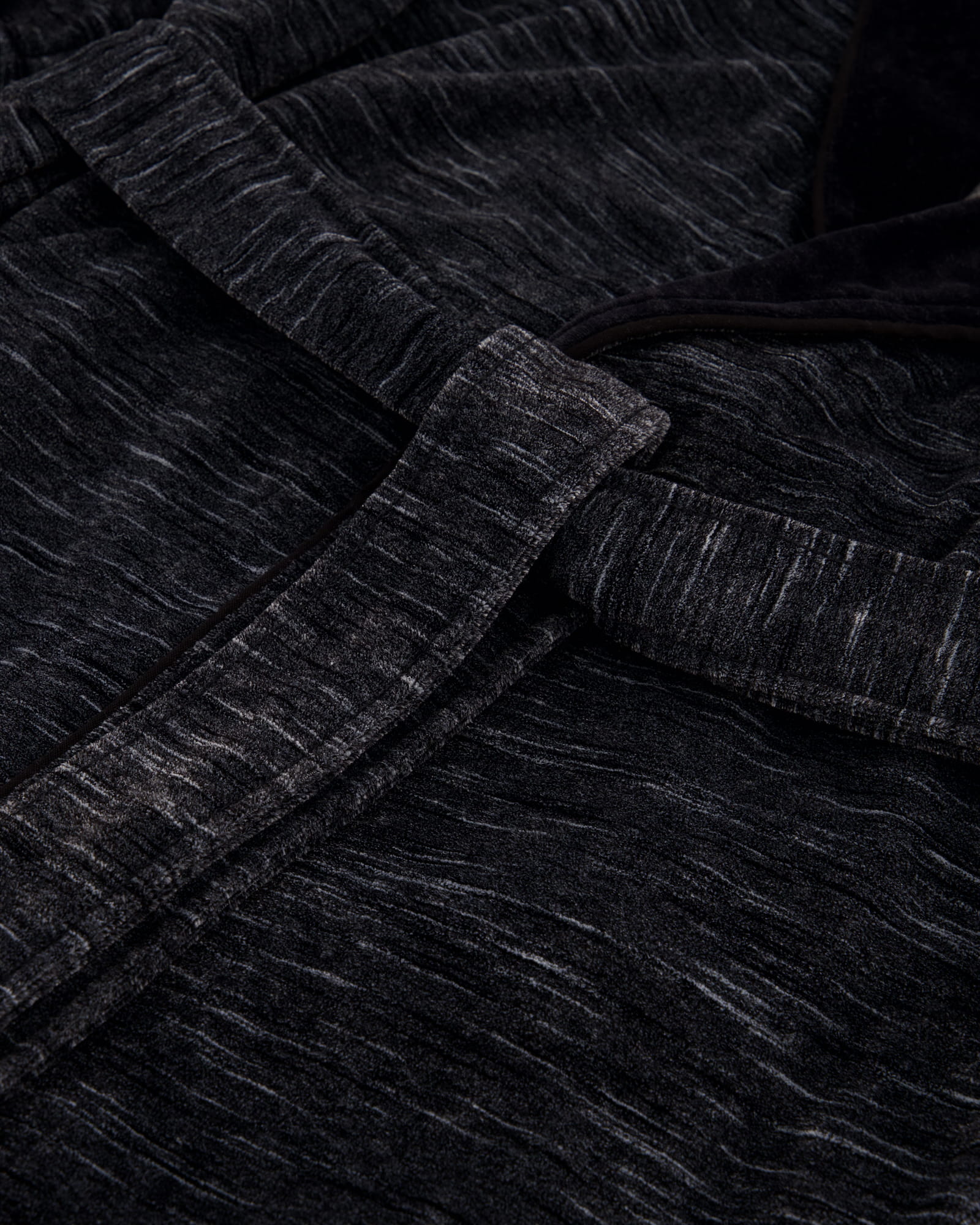 Vossen Bademäntel Herren Schalkragen Alberto black - 0002