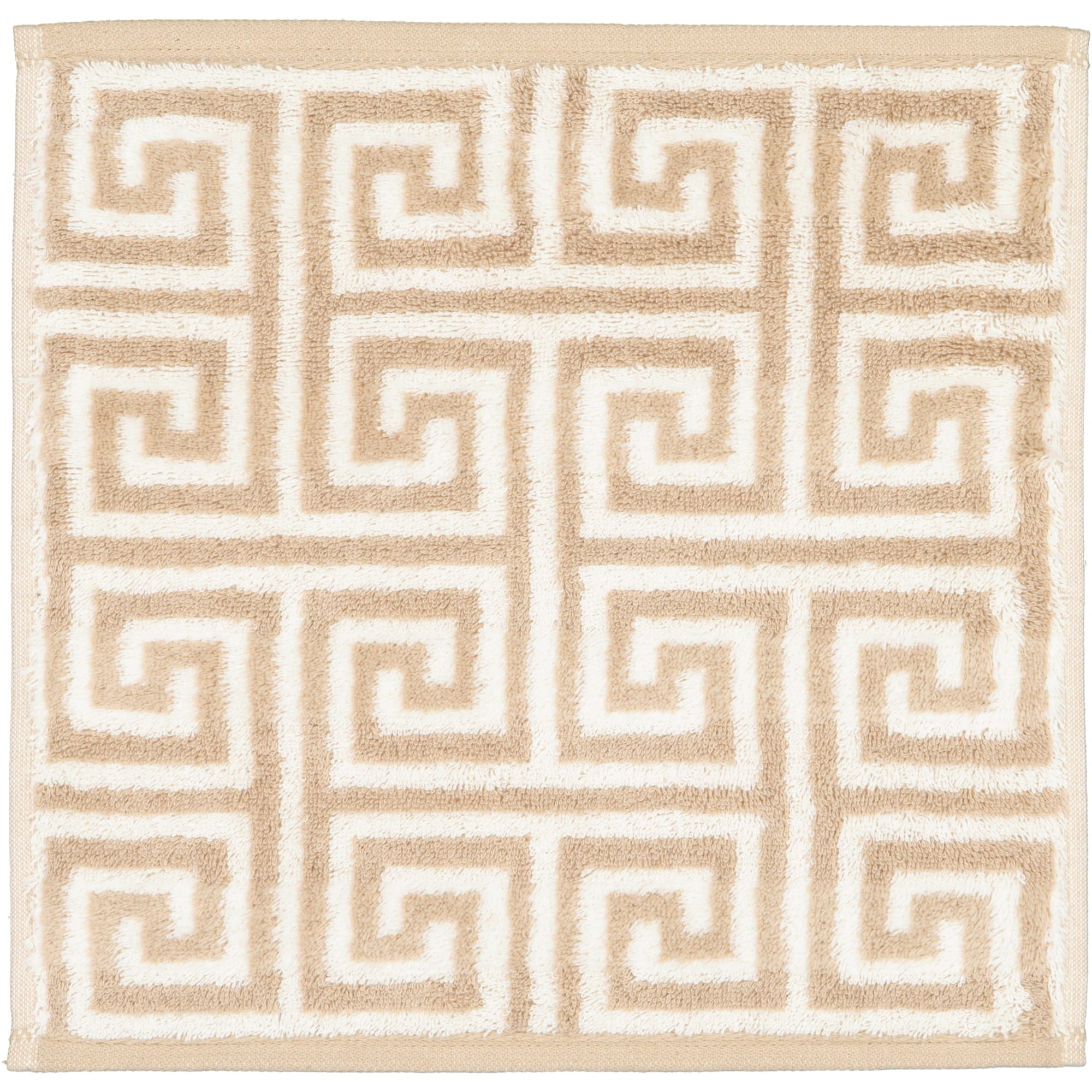 Cawö Handtücher Noblesse Elegance Allover 1088 sand - 33 - Seiflappen 30x30 cm