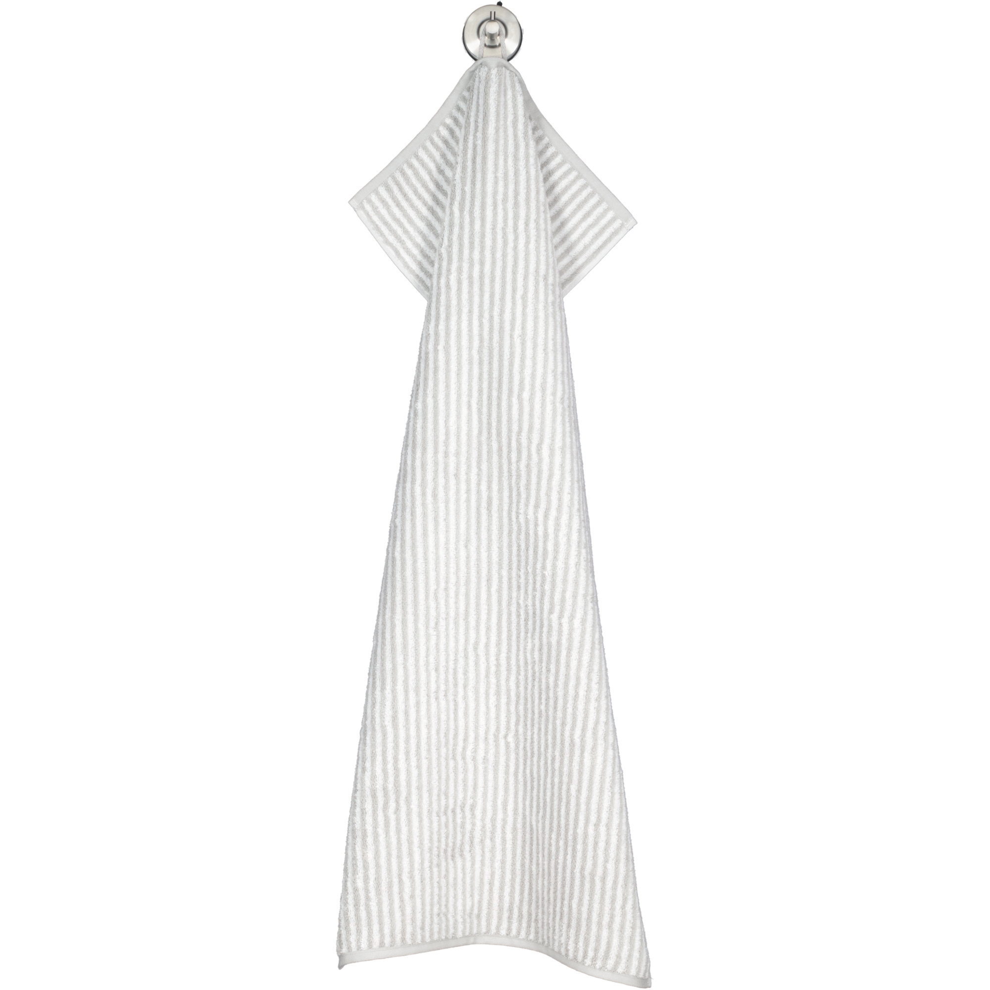 Cawö Handtücher Two-Tone Stripes 480 platin - 76 - Handtuch 50x100 cm