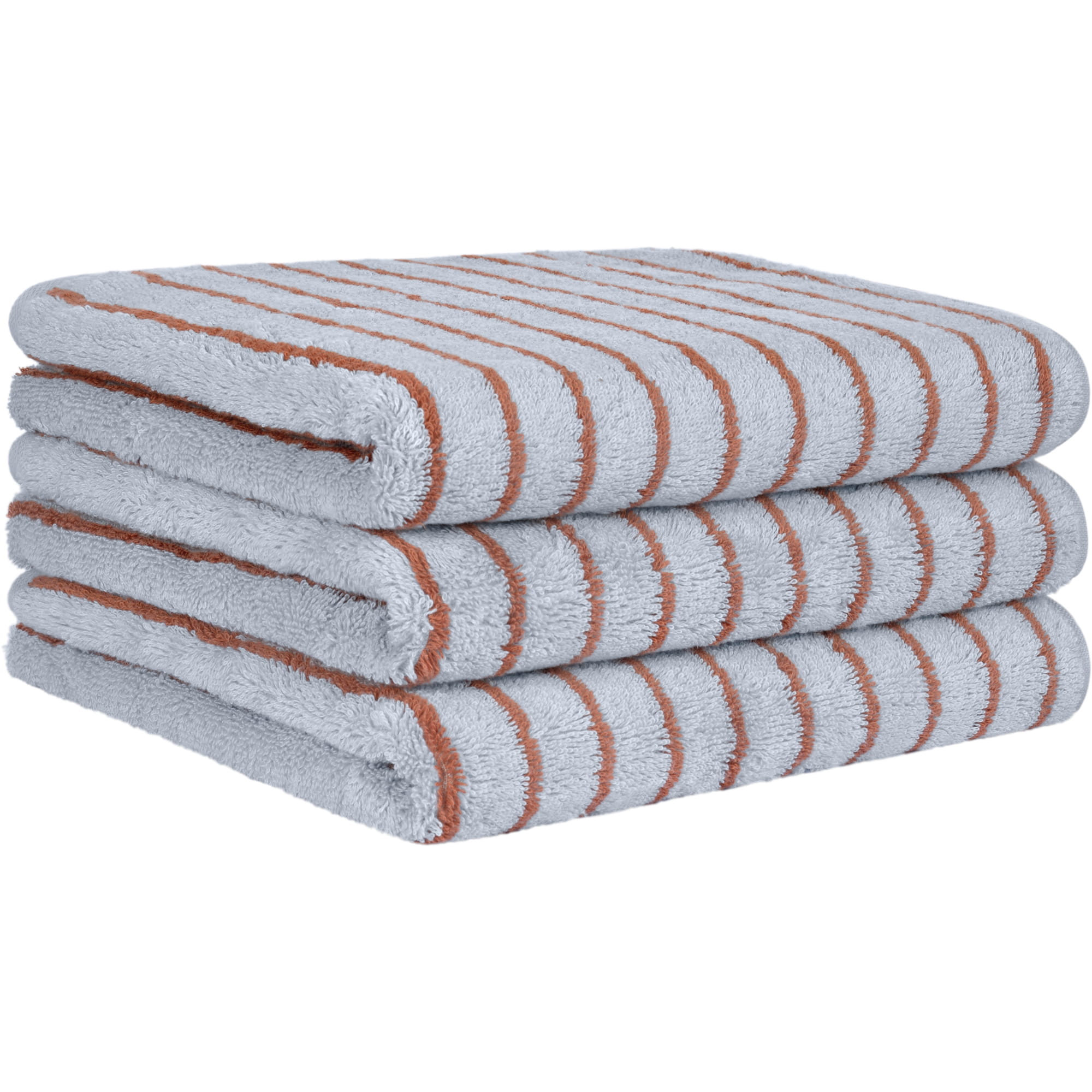 Cawö Handtücher Weekend Streifen 6296 hellblau/kupfer - 10 - Duschtuch 70x140 cm