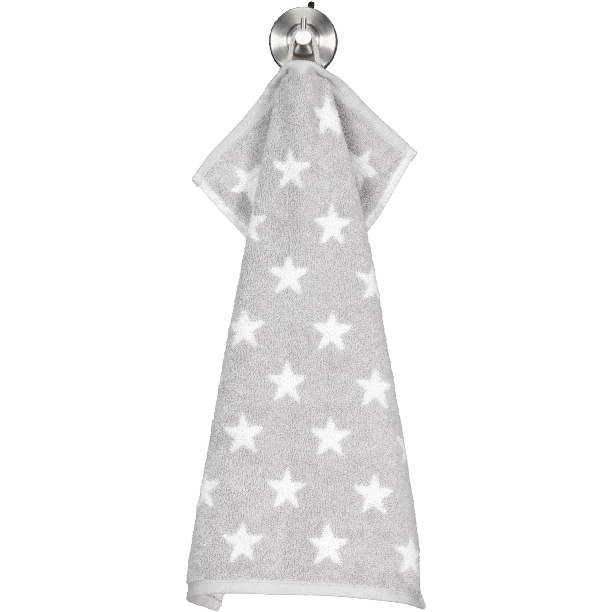 Cawö Handtücher NEW STARS Sterne klein 6261 platin/weiß - 76 - Gästetuch 30x50 cm
