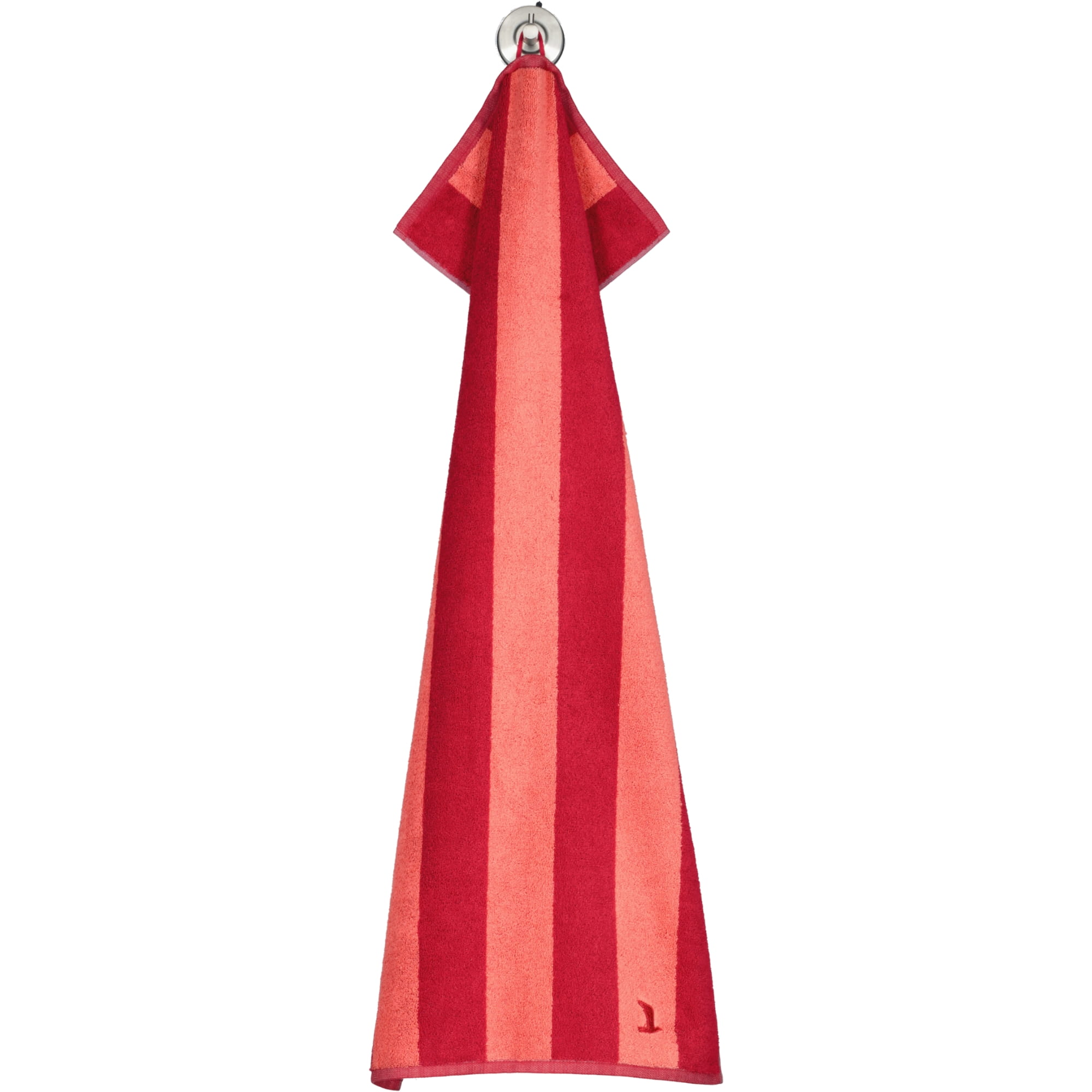 Möve Handtücher Superwuschel Blockstreifen ruby/coral - 021 - Handtuch 50x100 cm