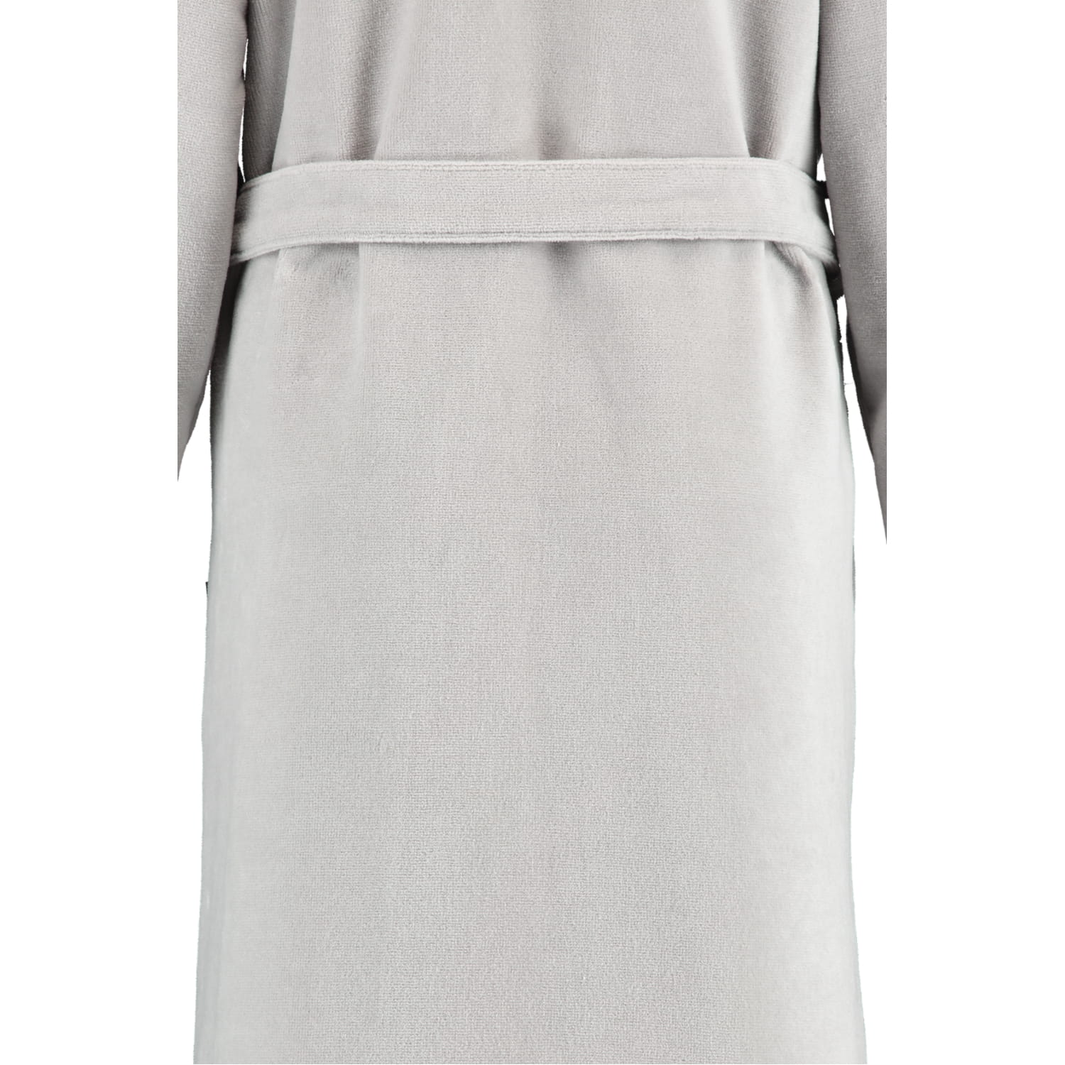 Cawö Damen Bademantel 3346 Spatenkragen - Farbe: silber - 713