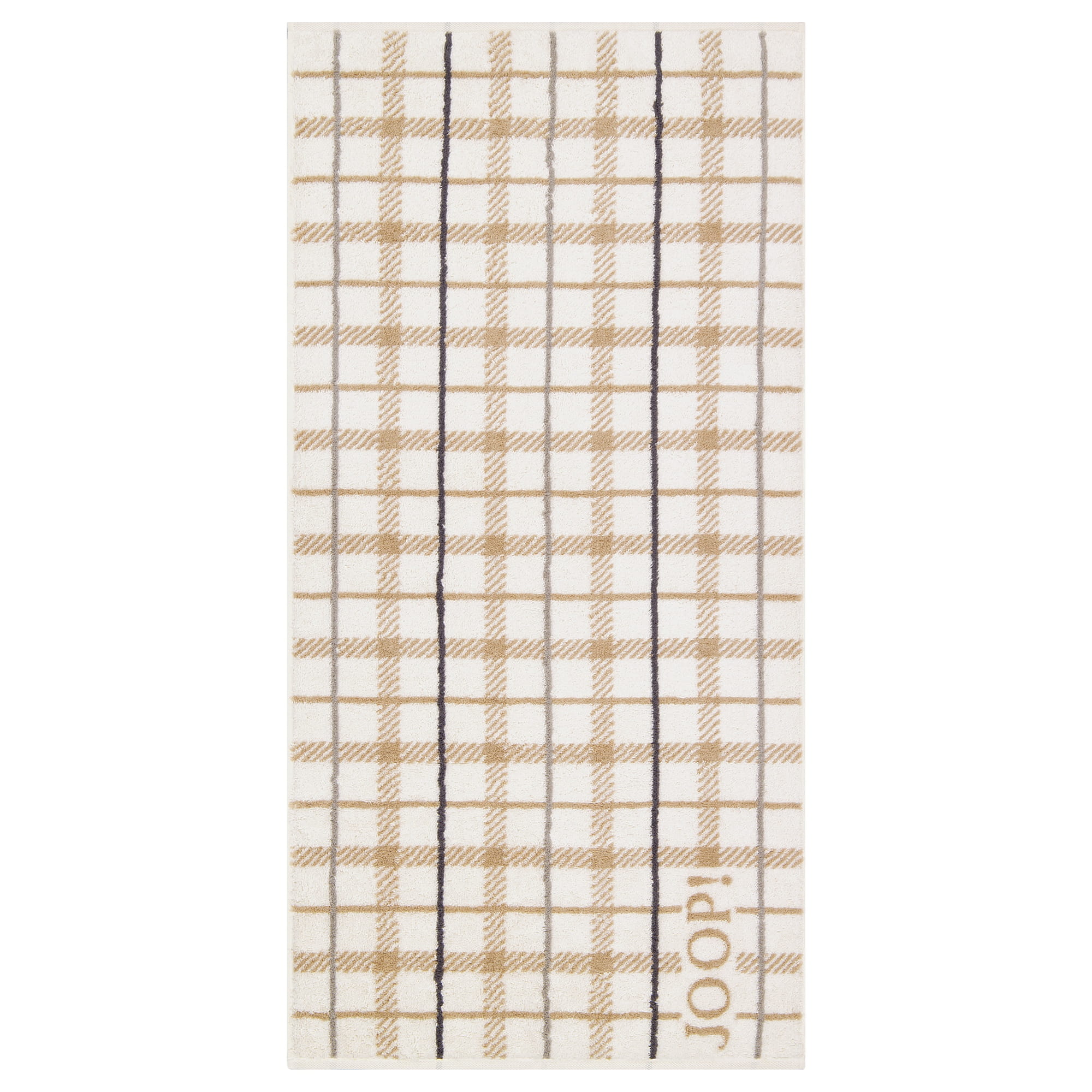 JOOP! Handtücher Contour Checked 1715 Creme - 37 - Handtuch 50x100 cm