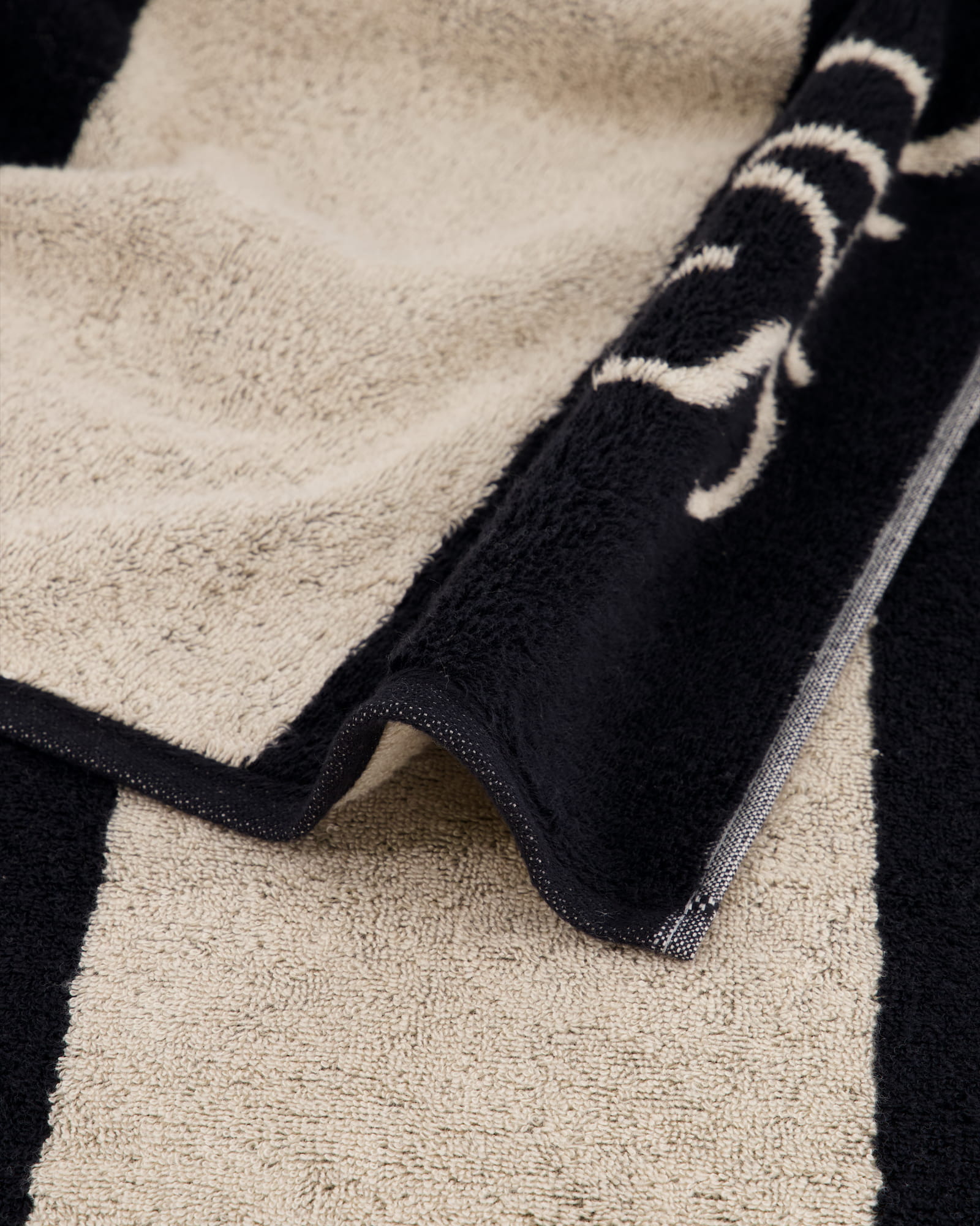 Cawö Saunatuch Natural Blockstreifen 6221 80x200 cm - Farbe: natur-schwarz - 39