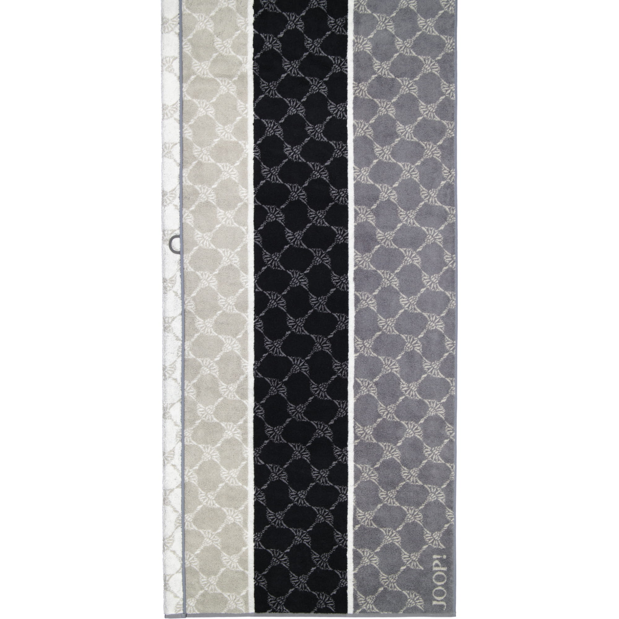 JOOP! Signature Cornflower Stripes 1657 - Farbe: Schwarz - 97 - Saunatuch 80x200 cm