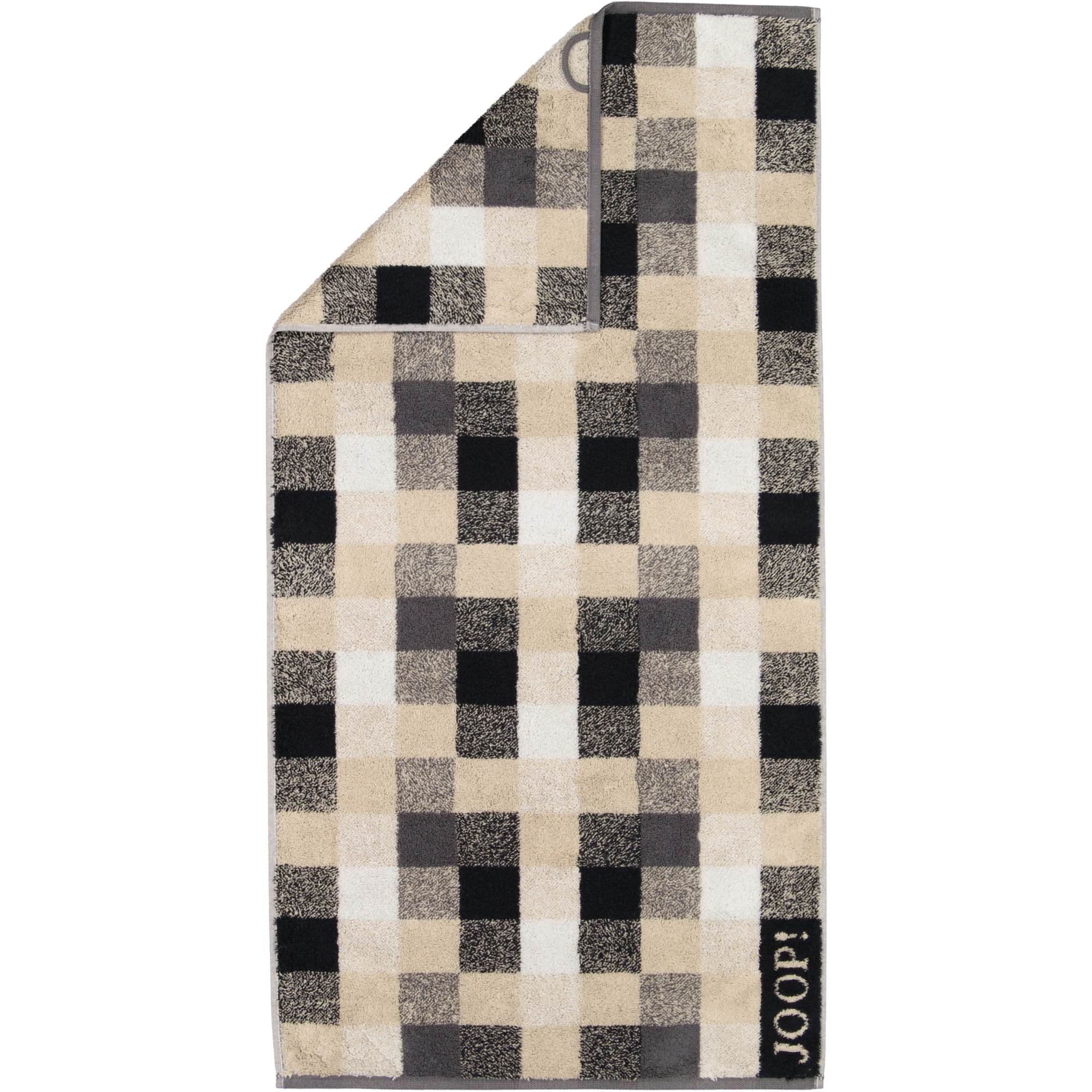 JOOP! Handtücher Vibe Karo 1699 stein - 37 - Handtuch 50x100 cm