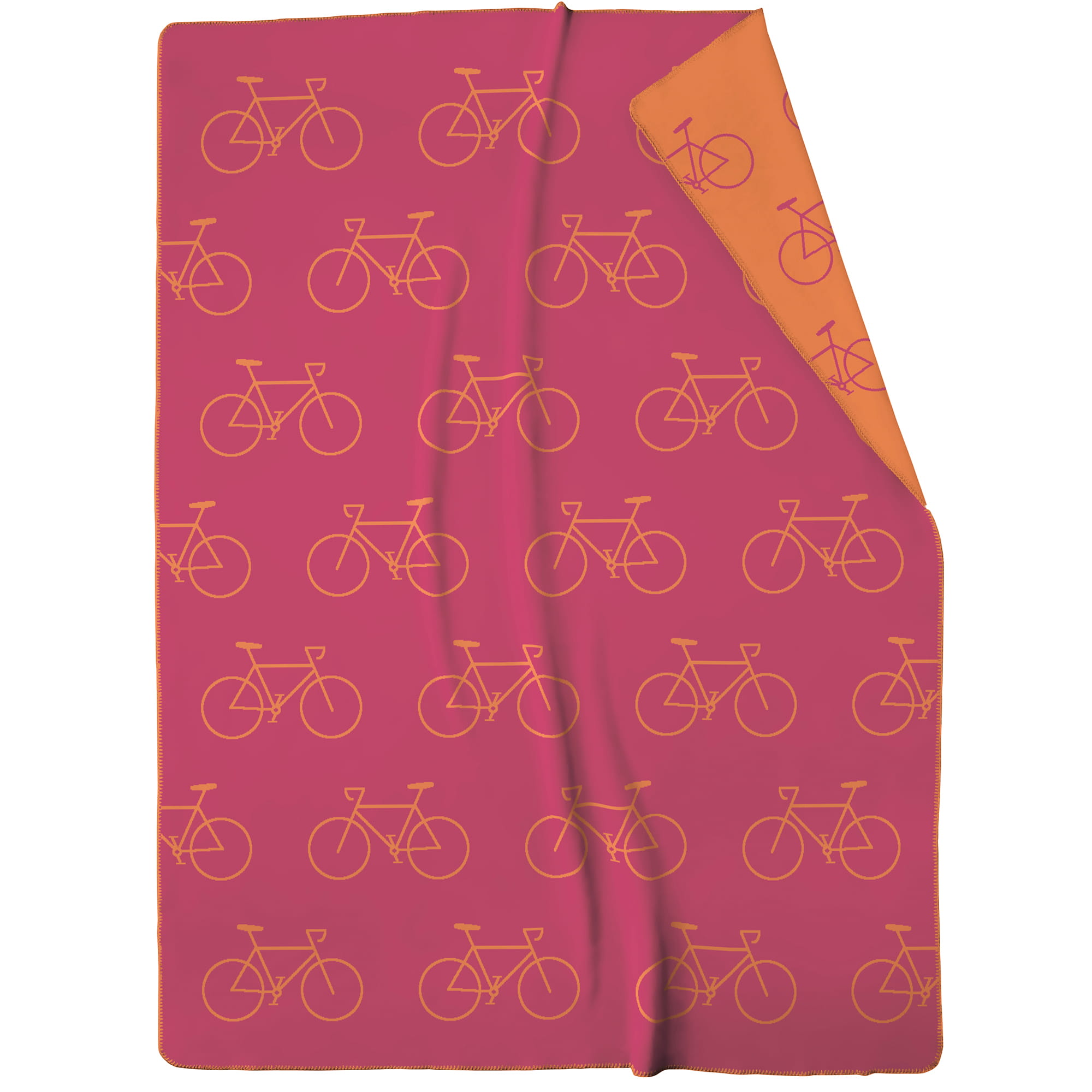 Cawö Wohndecken VELO EDITION Allover Fahrrad 62990 pink - 23 - 150x200 cm