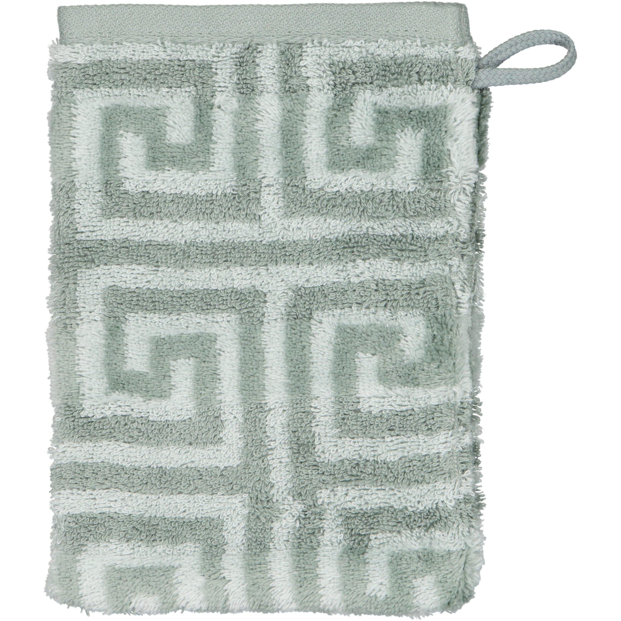 Cawö Handtücher Noblesse Elegance Allover 1088 nordic green - 44 - Waschhandschuh 16x22 cm