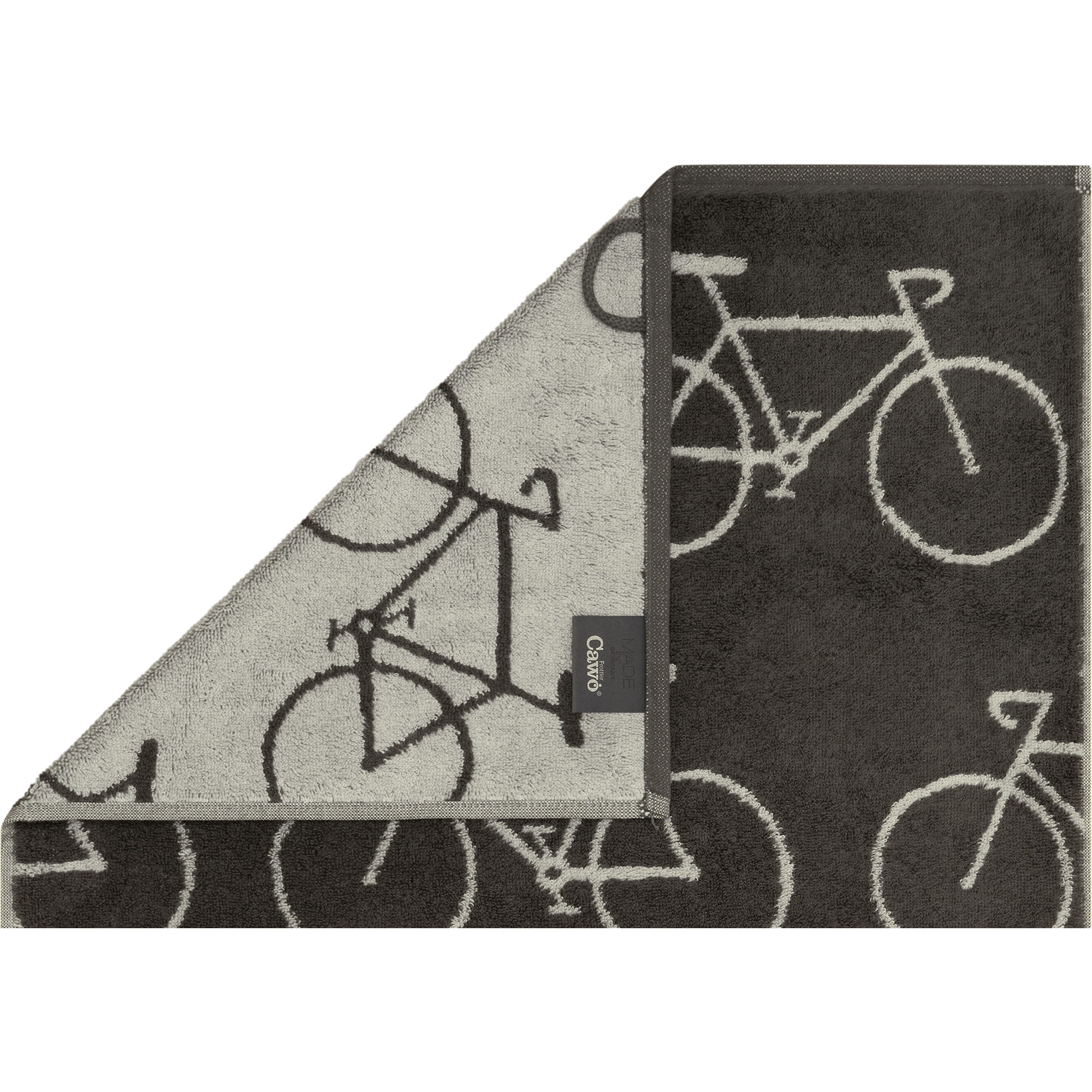Cawö Handtücher Velo Edition Allover Fahrrad 6299 basalt - 73