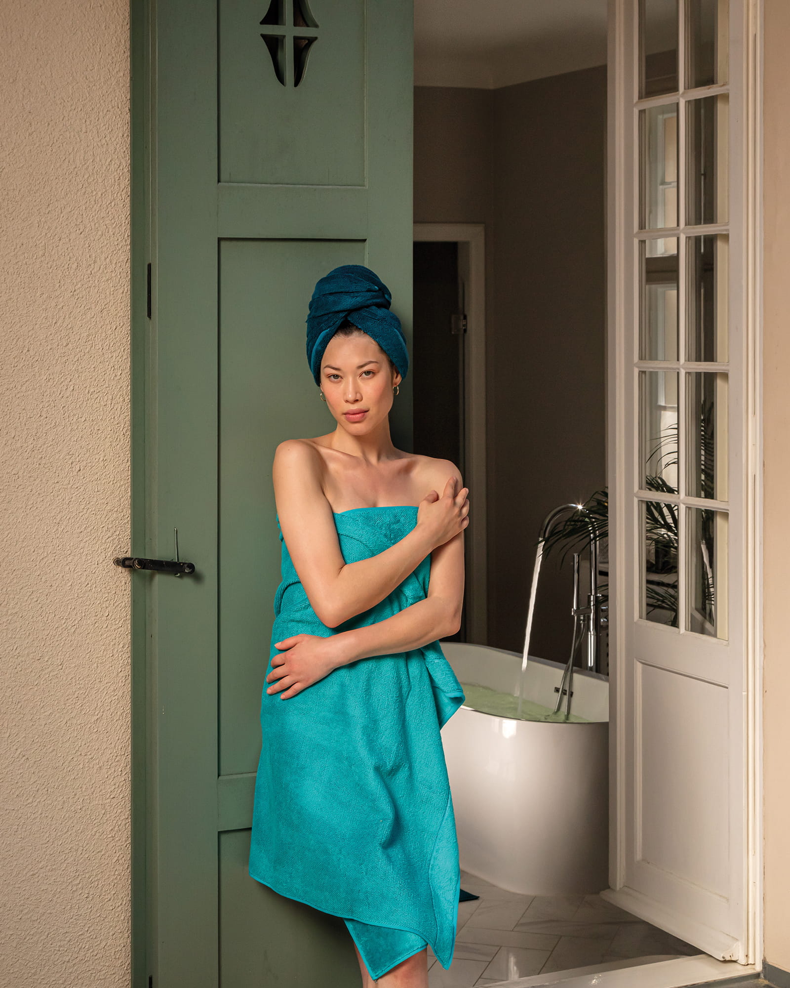 Möve Bamboo Luxe - Farbe: ocean - 460 (1-1104/5244) - Waschhandschuh 15x20 cm