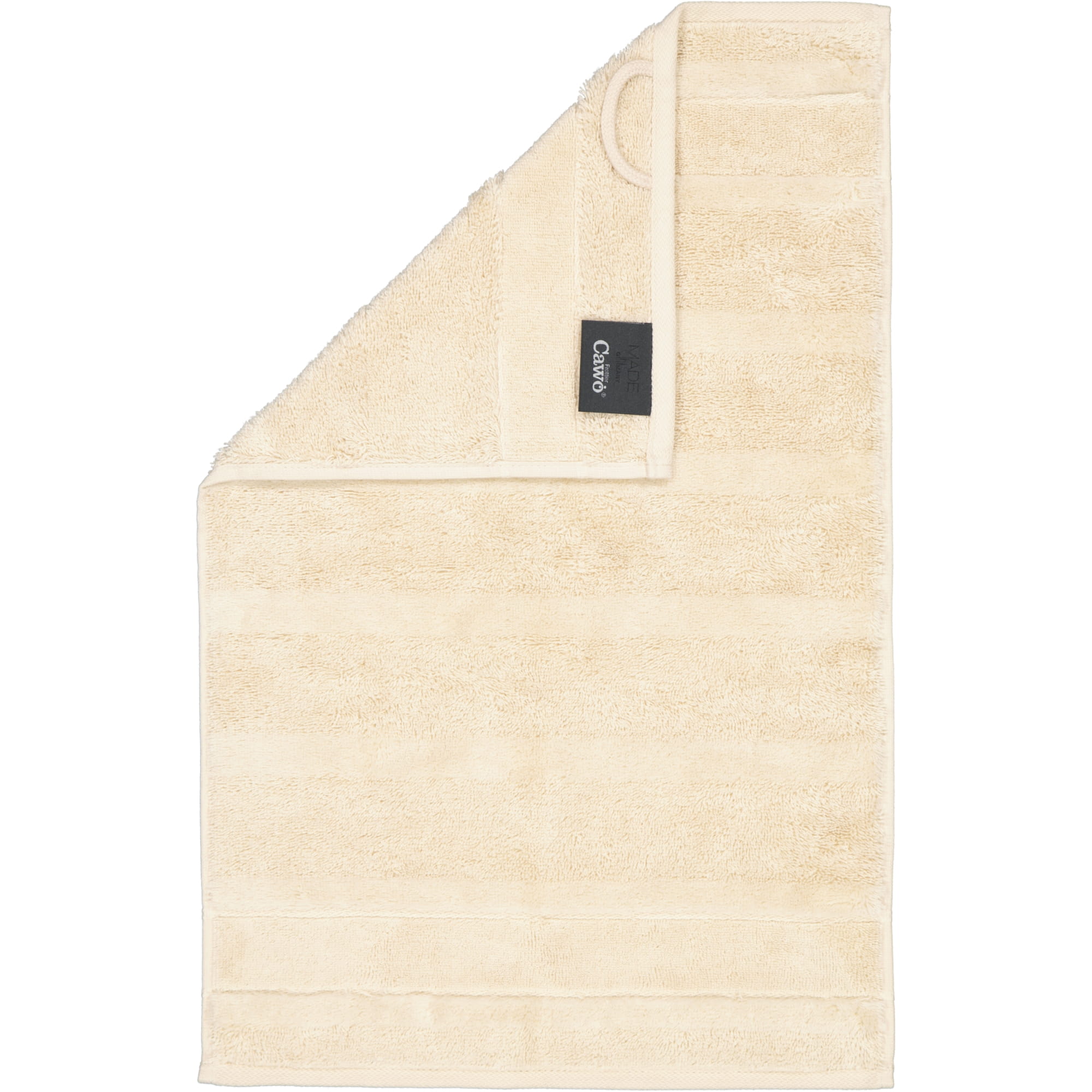 Cawö Handtücher Noblesse2 Uni 1002 beige - 370 - Gästetuch 30x50 cm