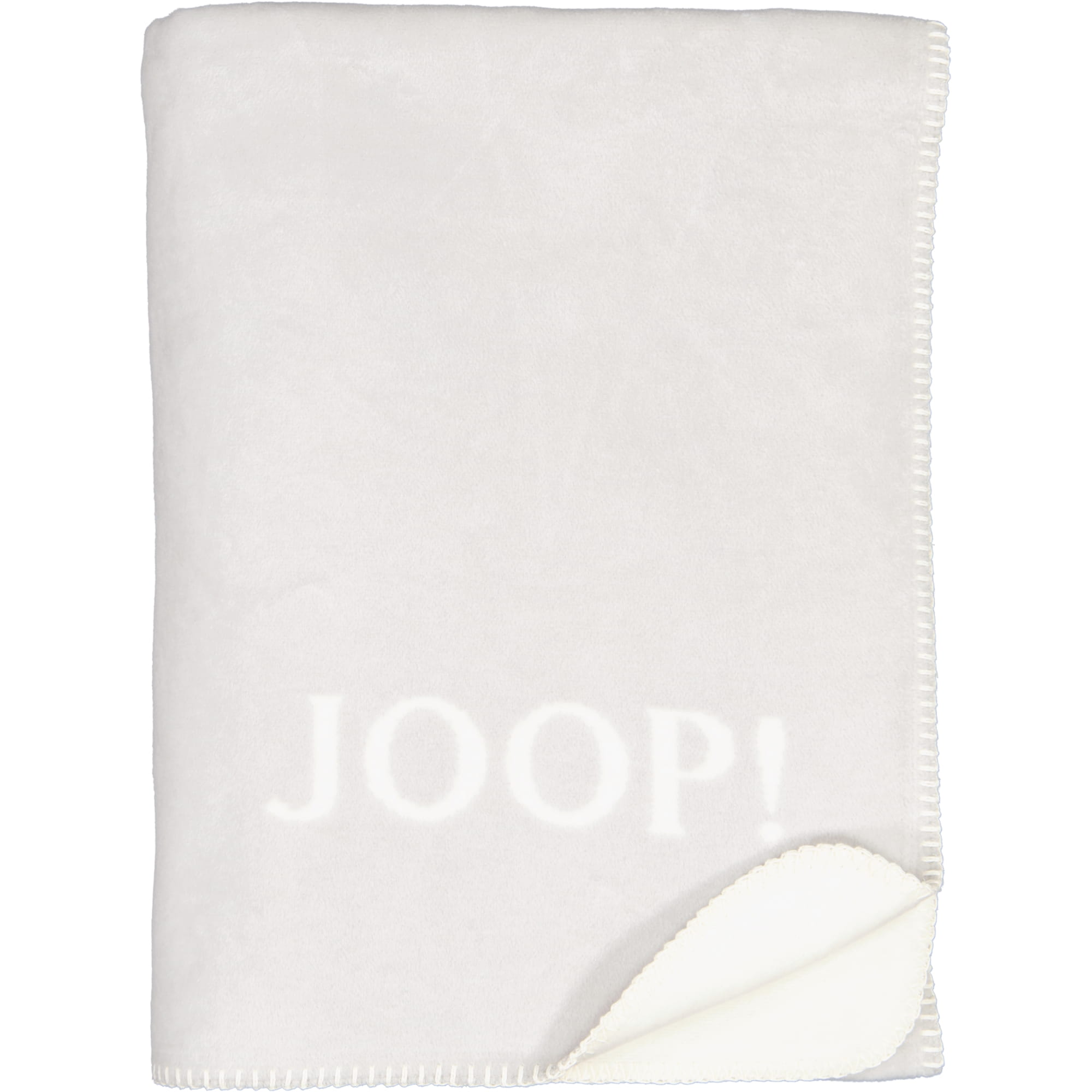 JOOP! Wohndecke Uni-Doubleface - Größe: 150x200 cm - Farbe: Rauch-Ecru