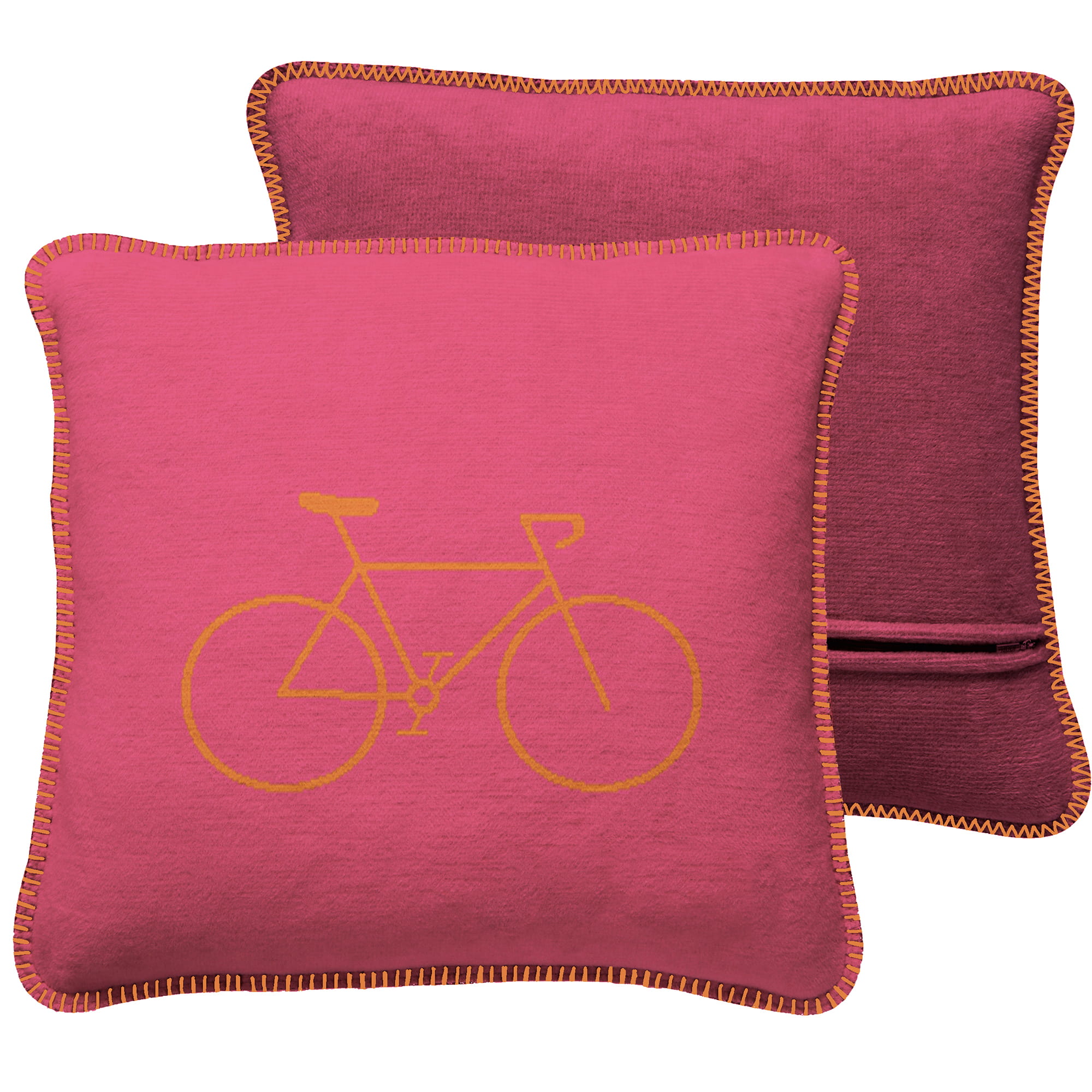 Cawö Kissenhüllen VELO EDITION Fahrrad 62980 pink - 23 - 50x50 cm