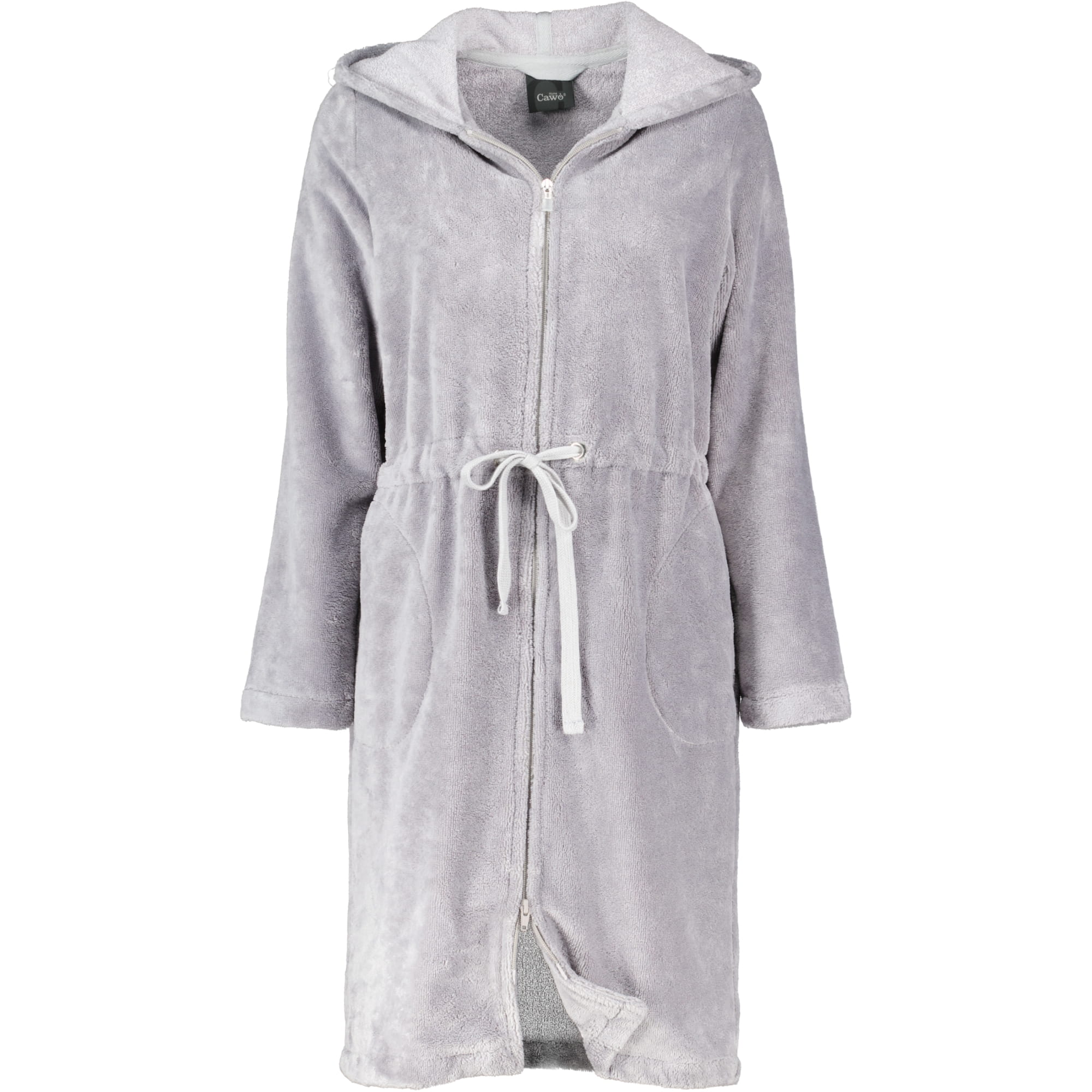 Cawö Home - Damen Bademantel Kurz Kapuze 822 - Farbe: graphit - 73