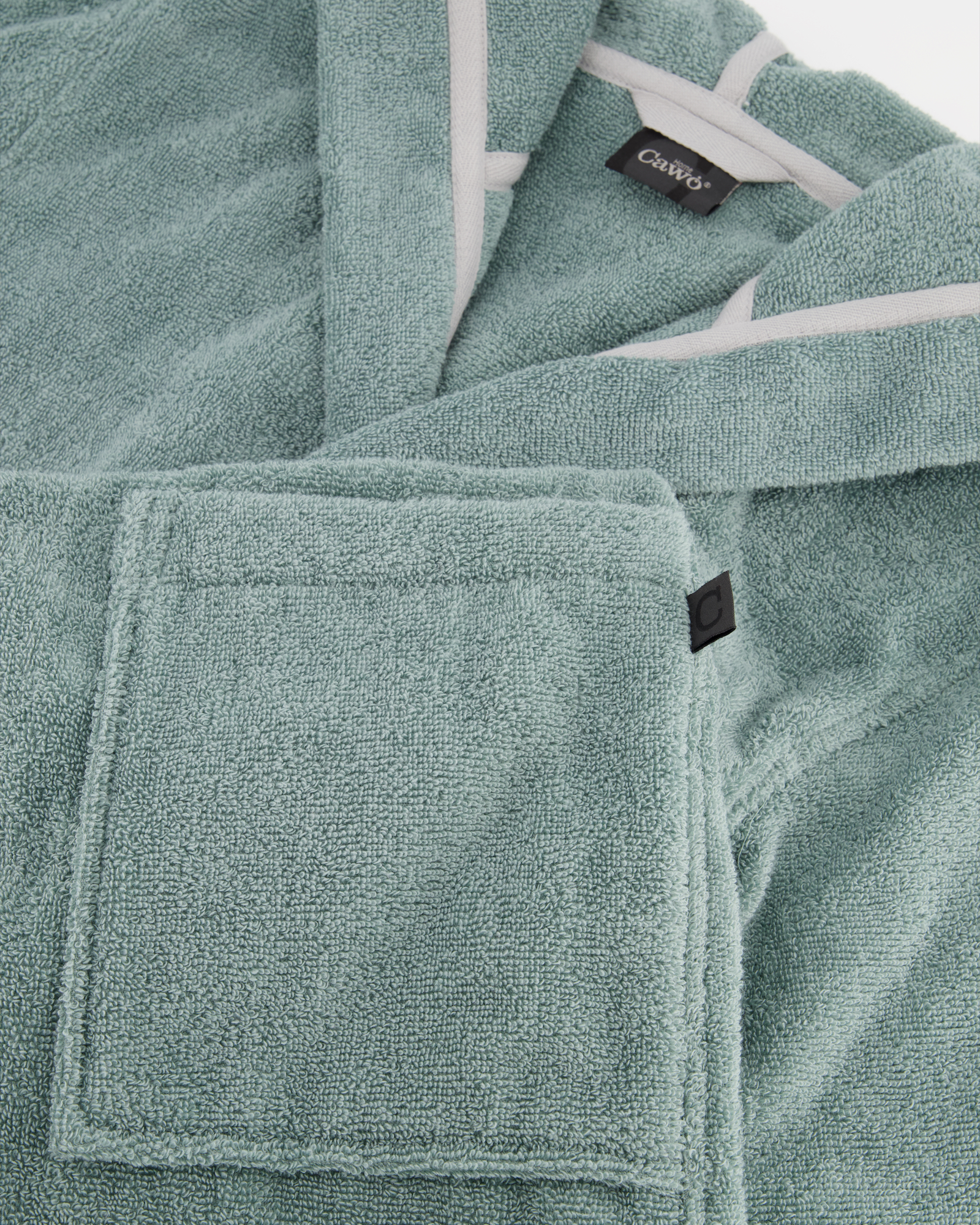 Cawö Home Bademäntel Damen Kapuze Luxury Basics Kapuze 827 fjord - 47