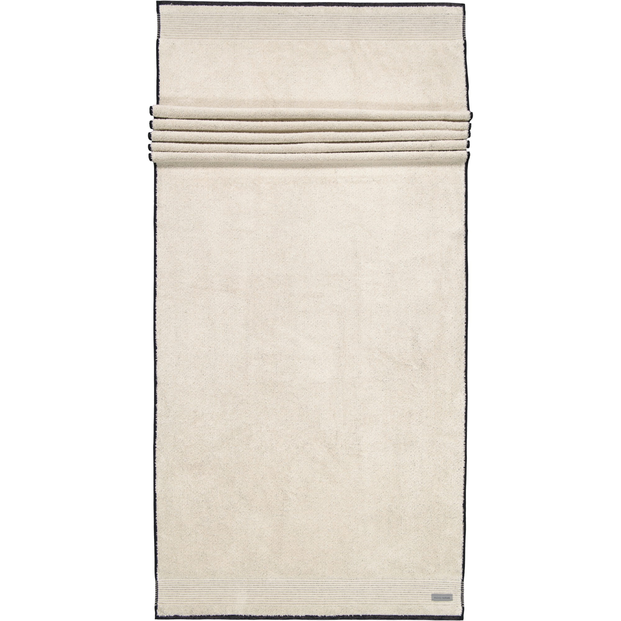 Möve - Eden - Melange mit Biesenbordüre - Farbe: natur - 081 (1-0151/8944) - Saunatuch 80x200 cm