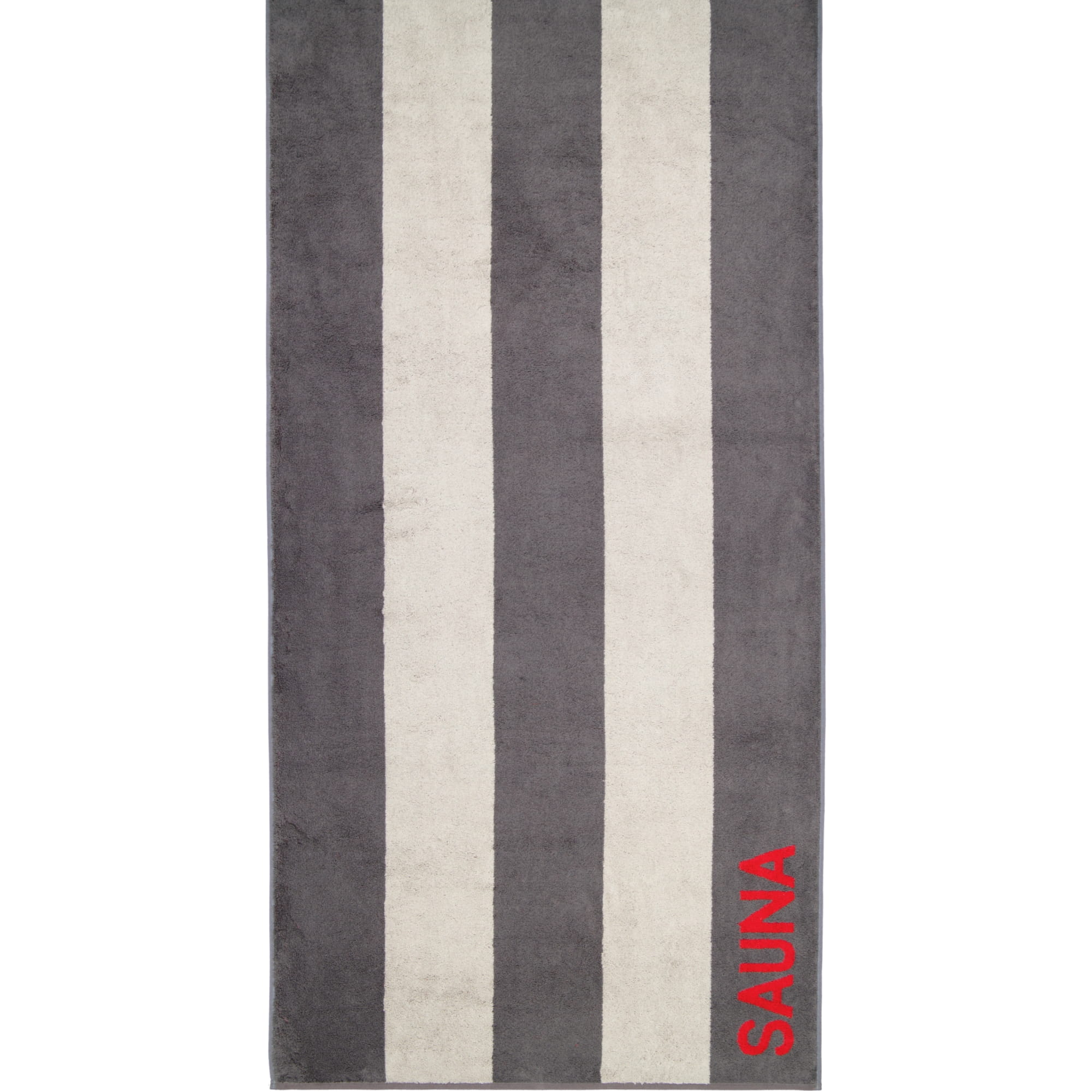 Cawö - Saunatuch 599 - 80x200 cm - Farbe: anthrazit/rot - 72